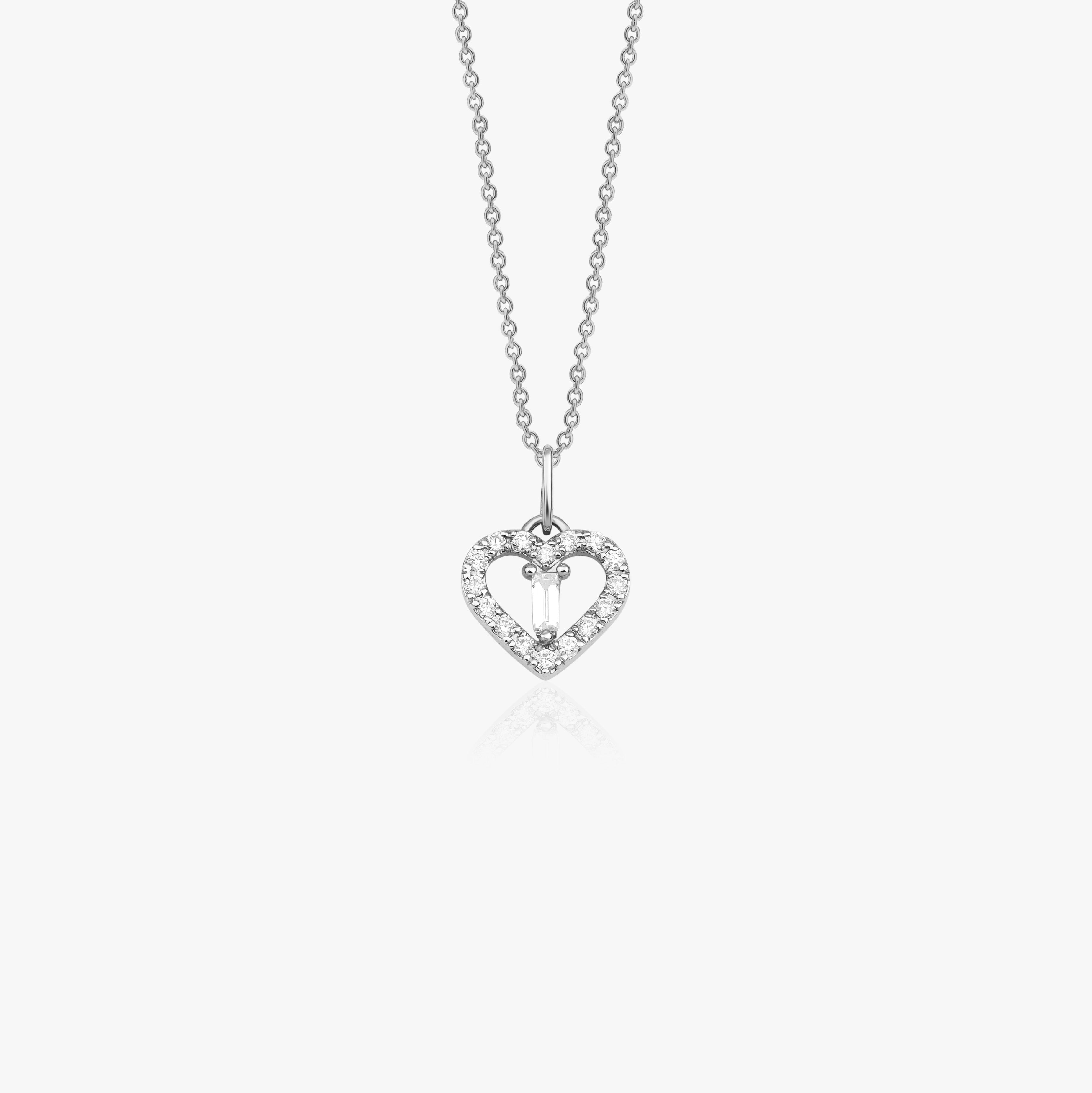 Diamond Heart Pendant Necklace Available in 14K and 18K Gold