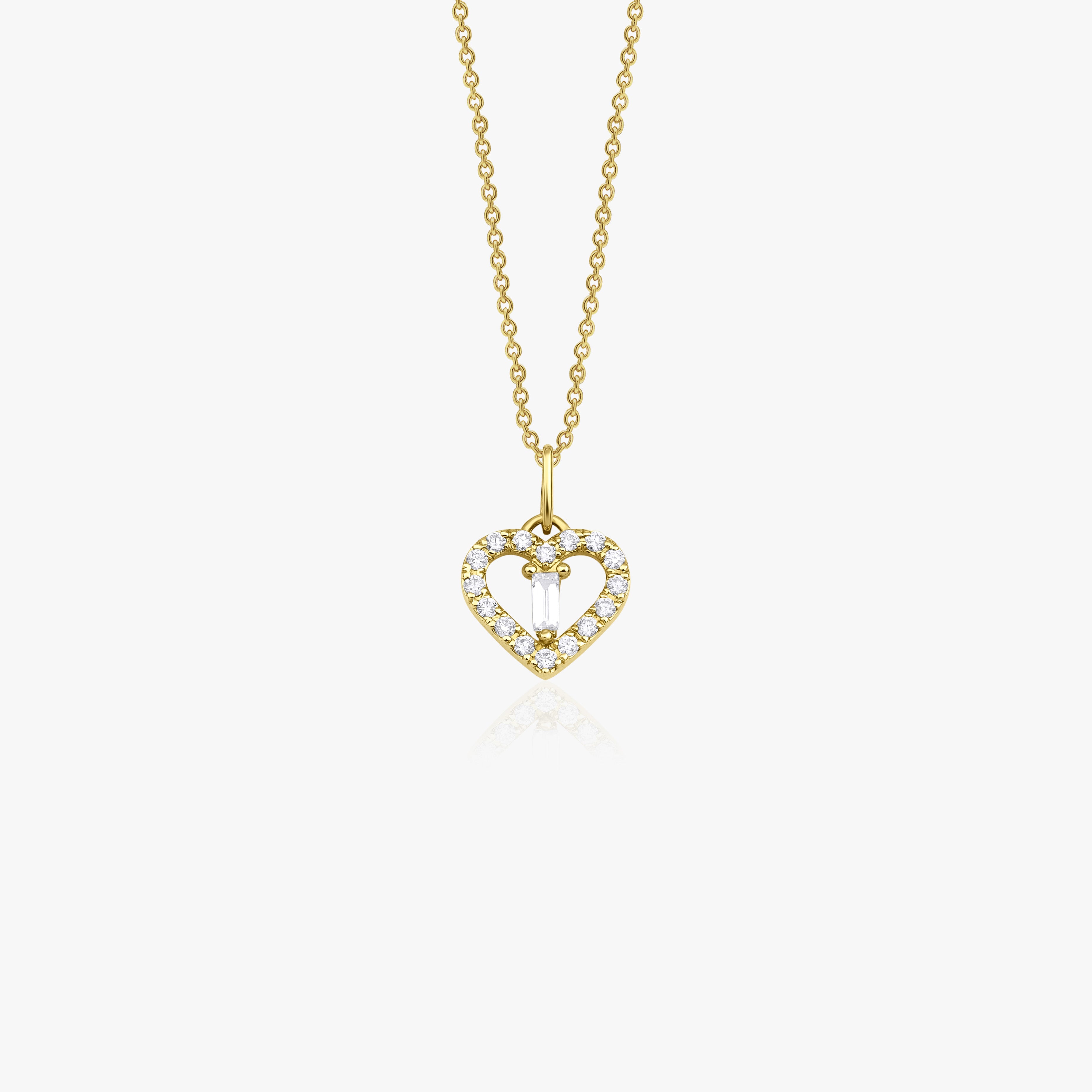 Diamond Heart Pendant Necklace