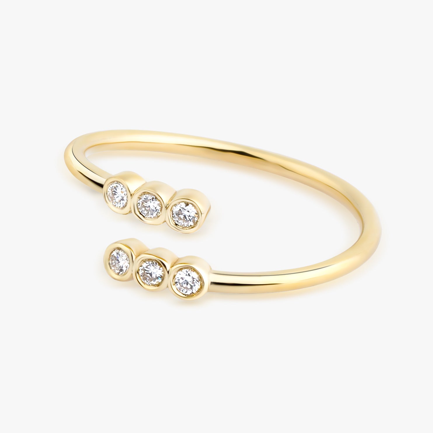 Diamond Ring in 14K Gold / MINI HARMONY