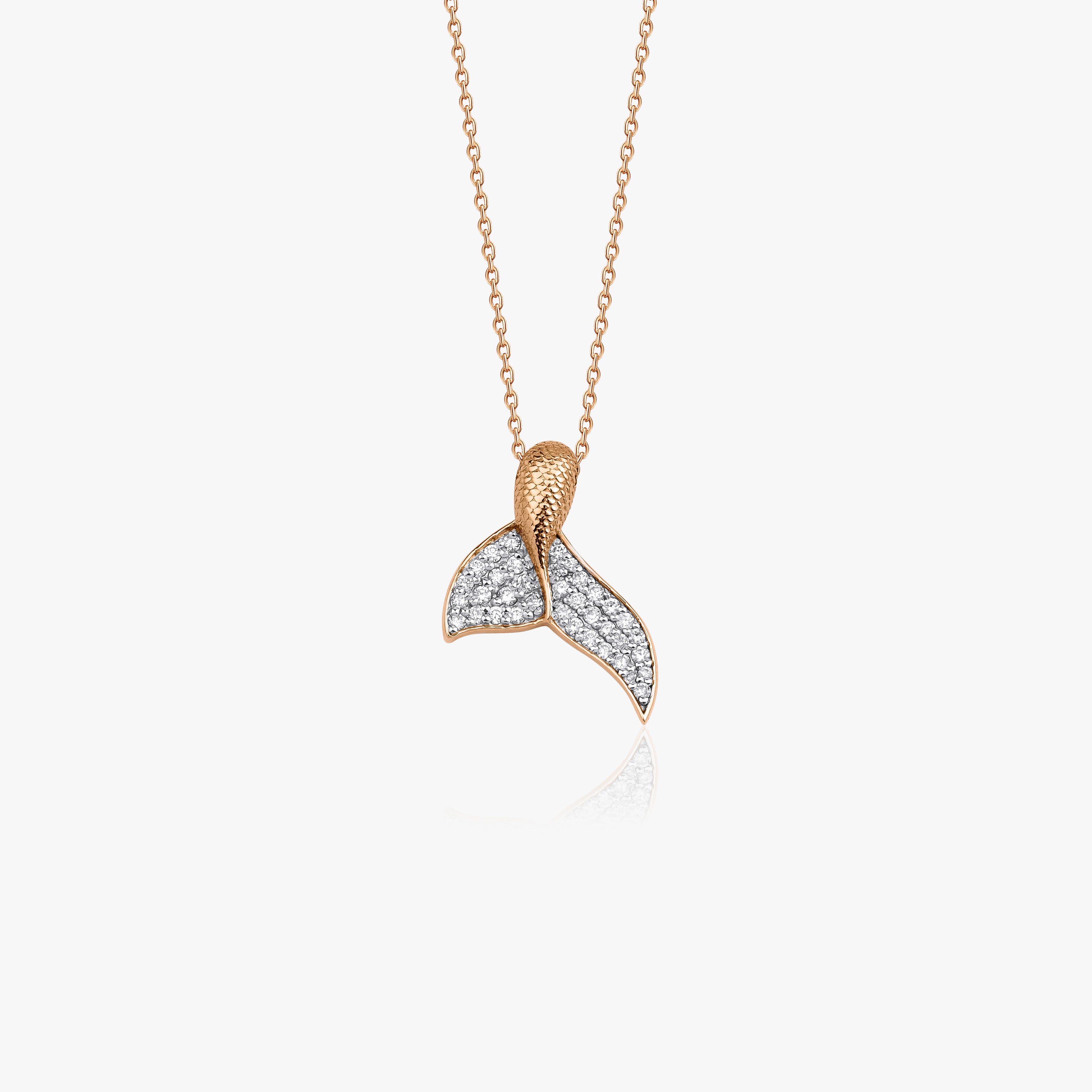 Diamond Whale Tail Necklace