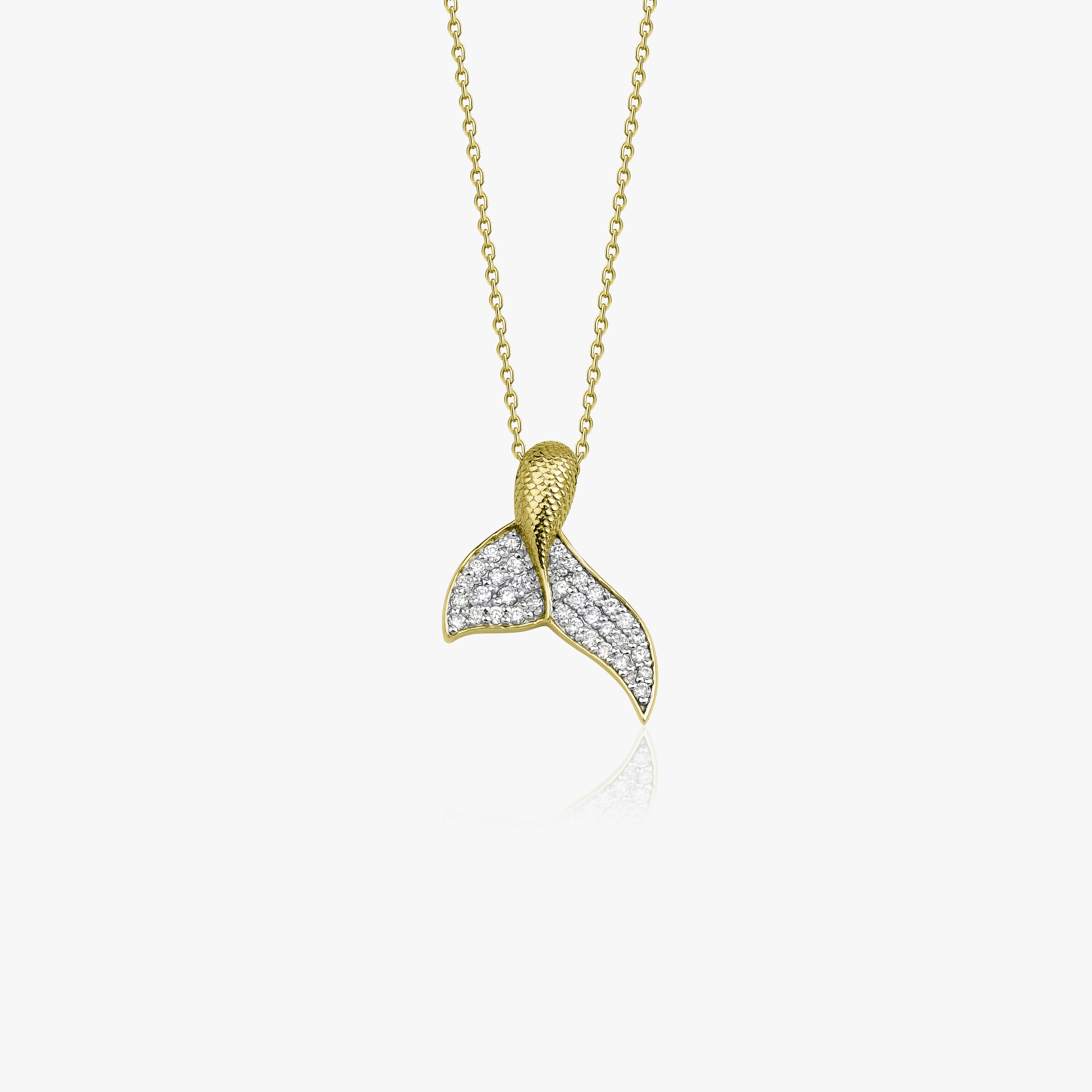Diamond Whale Tail Necklace