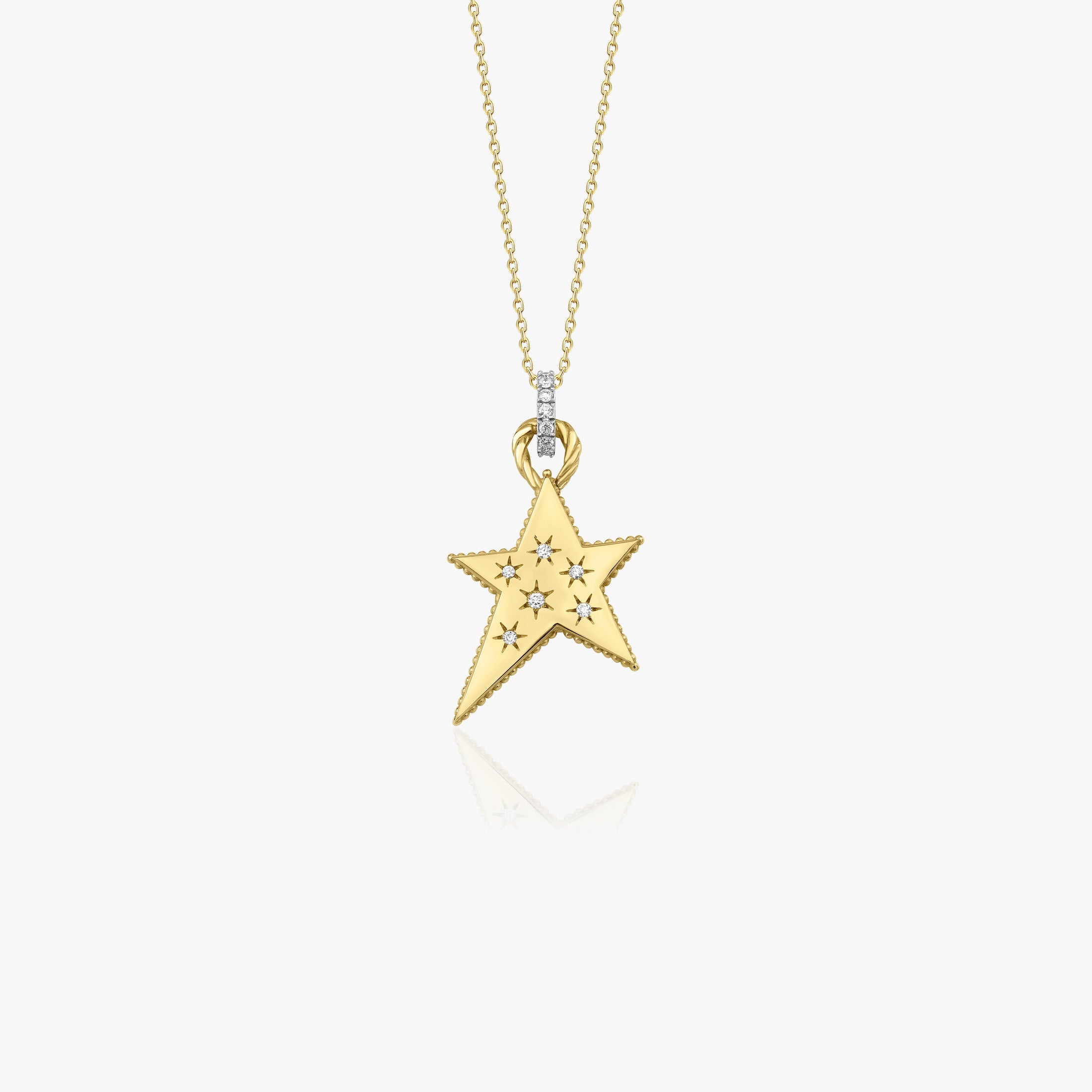 Diamond Star Celestial Necklace in 14K Gold
