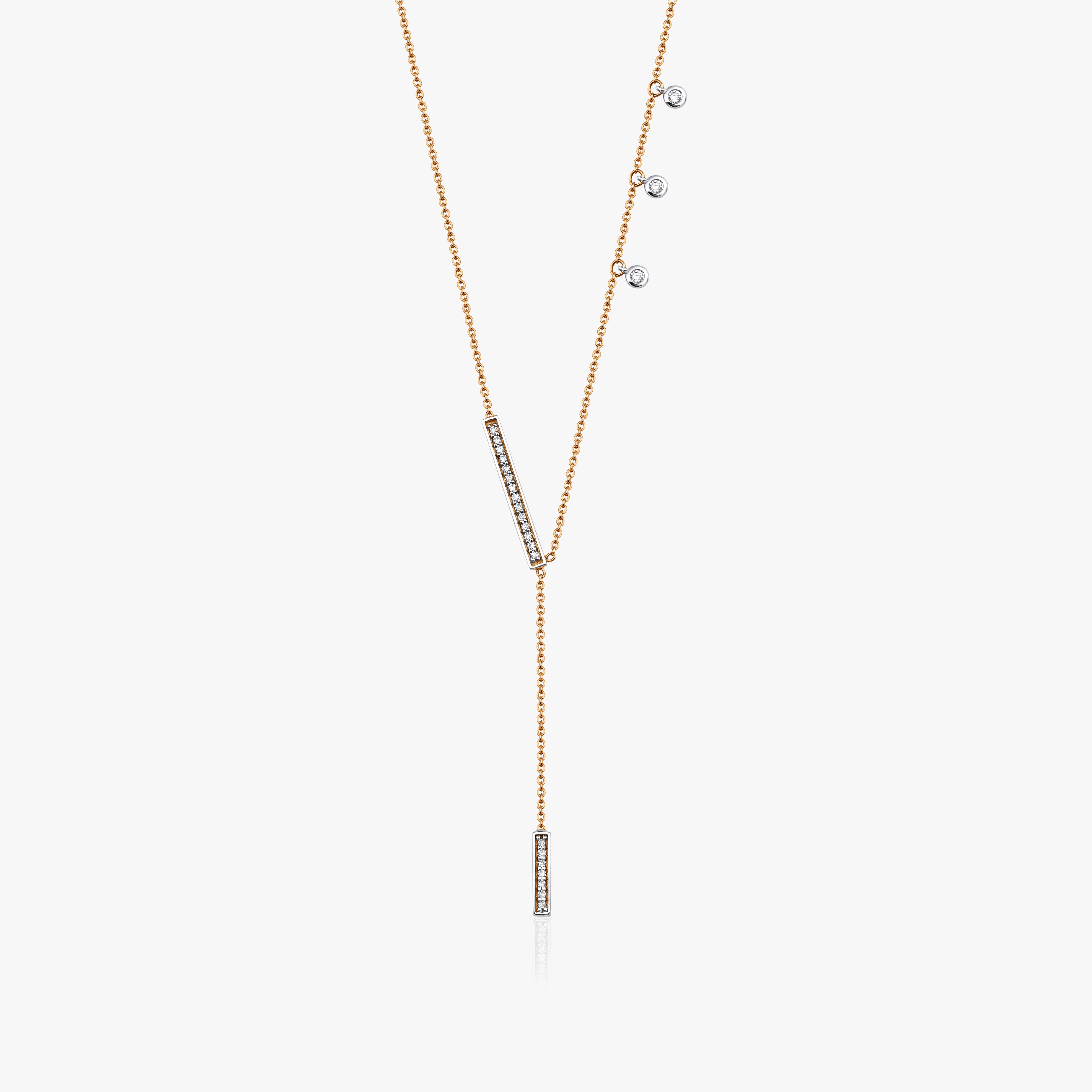 Diamond Lariat Necklace Available in 14K and 18K Gold