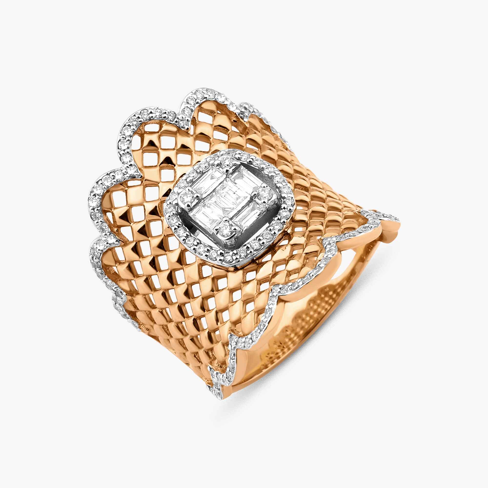Diamond Crown Ring in 14K Gold