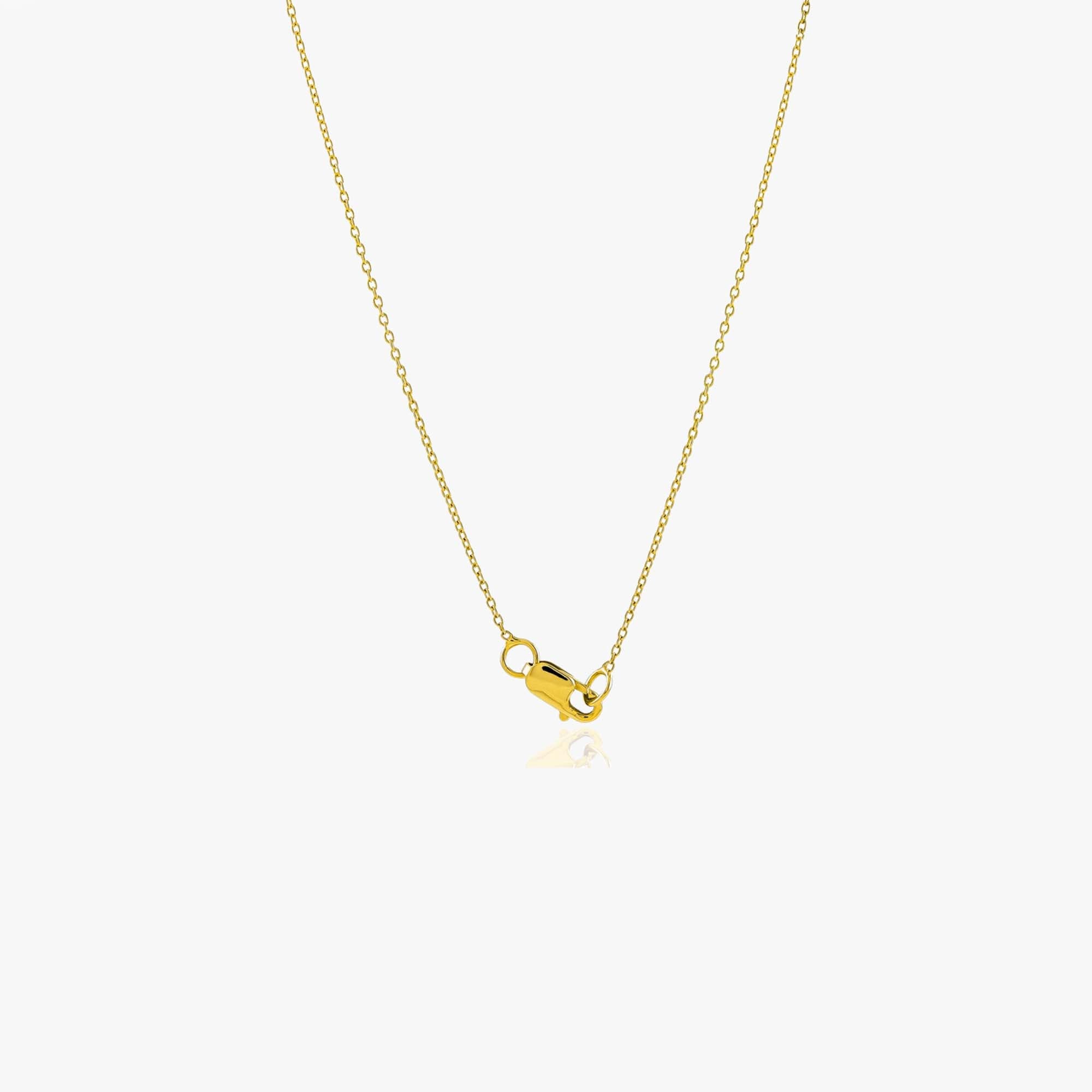14k solid gold chain with a lobster clasp on a white background