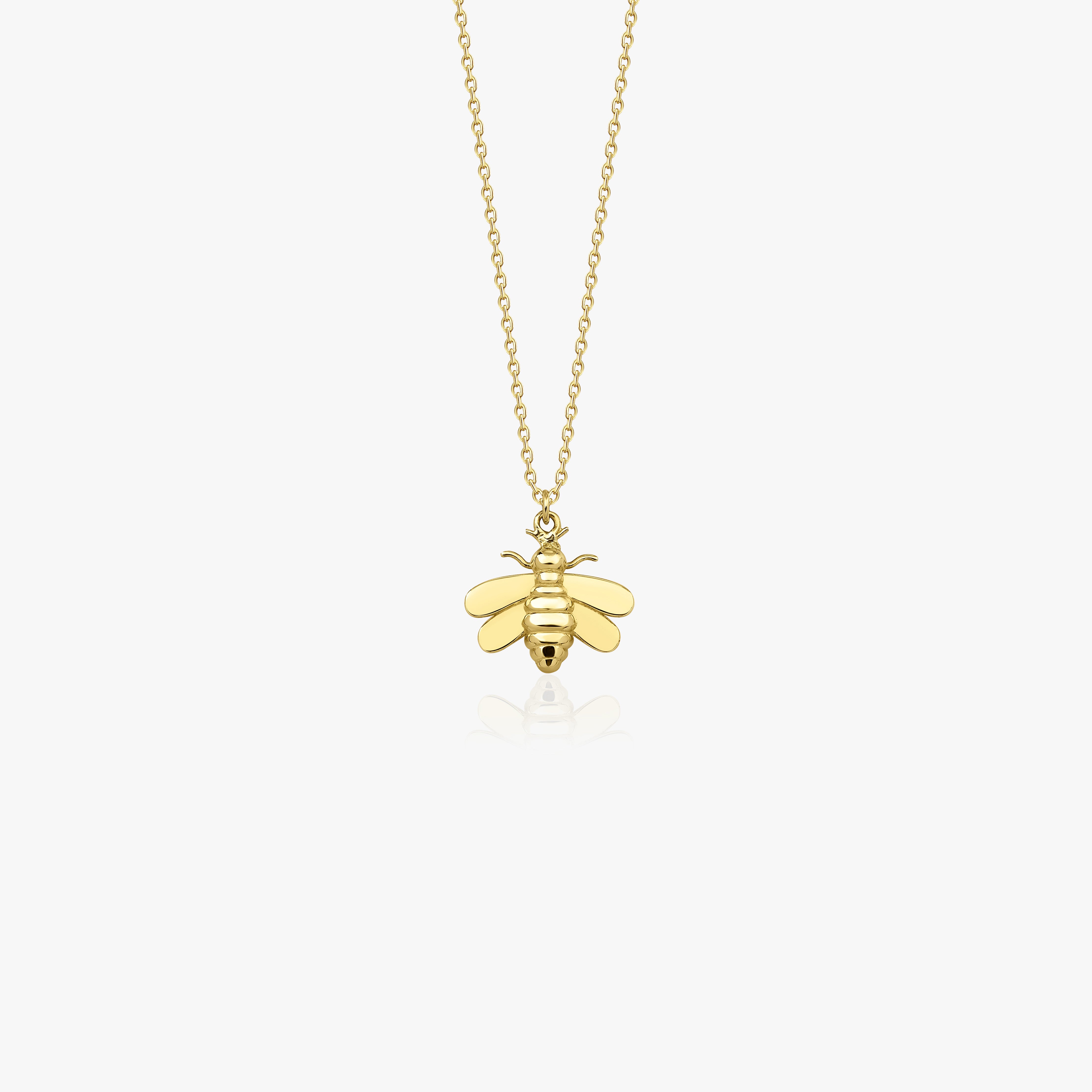 Bee Necklace in 14K Gold
