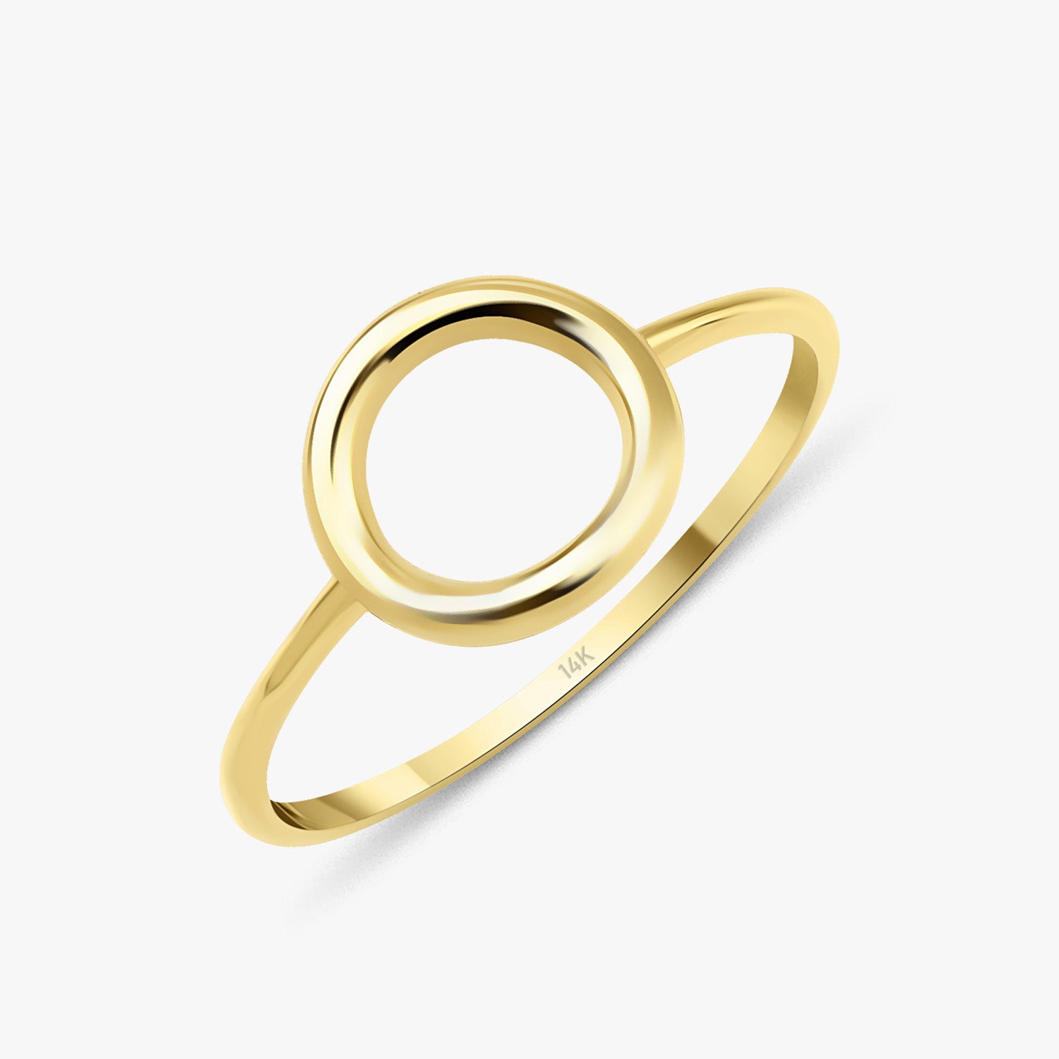 Open Circle Ring in 14K Gold / KARMA RING