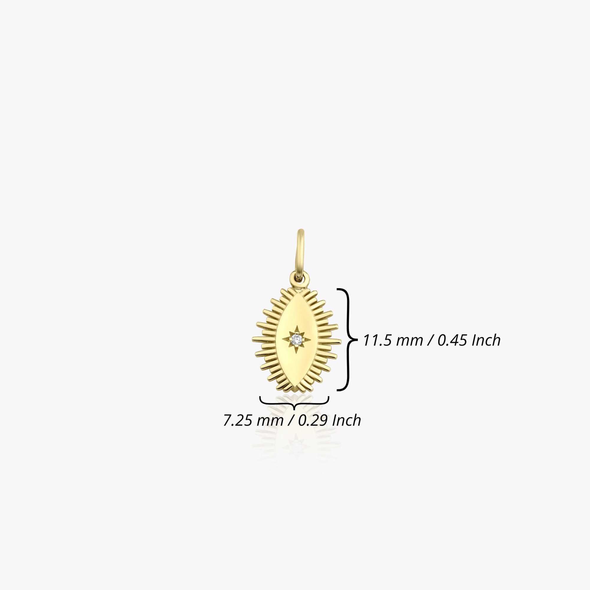 Mini Diamond Eclipse Pendant in 14K Gold