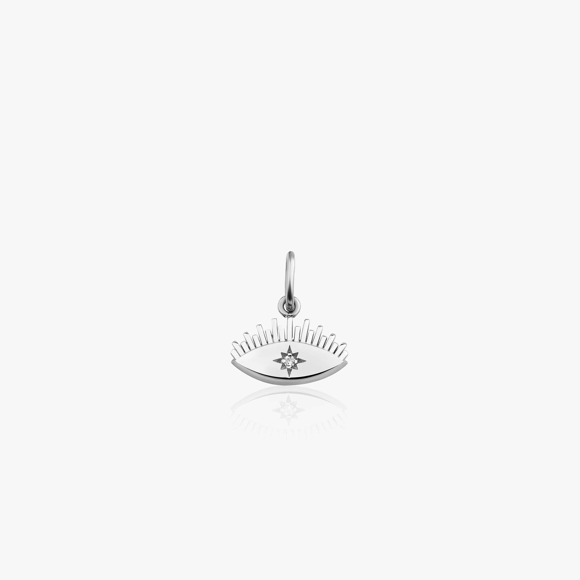 Mini Diamond Eternal Eye Pendant in 14K Gold