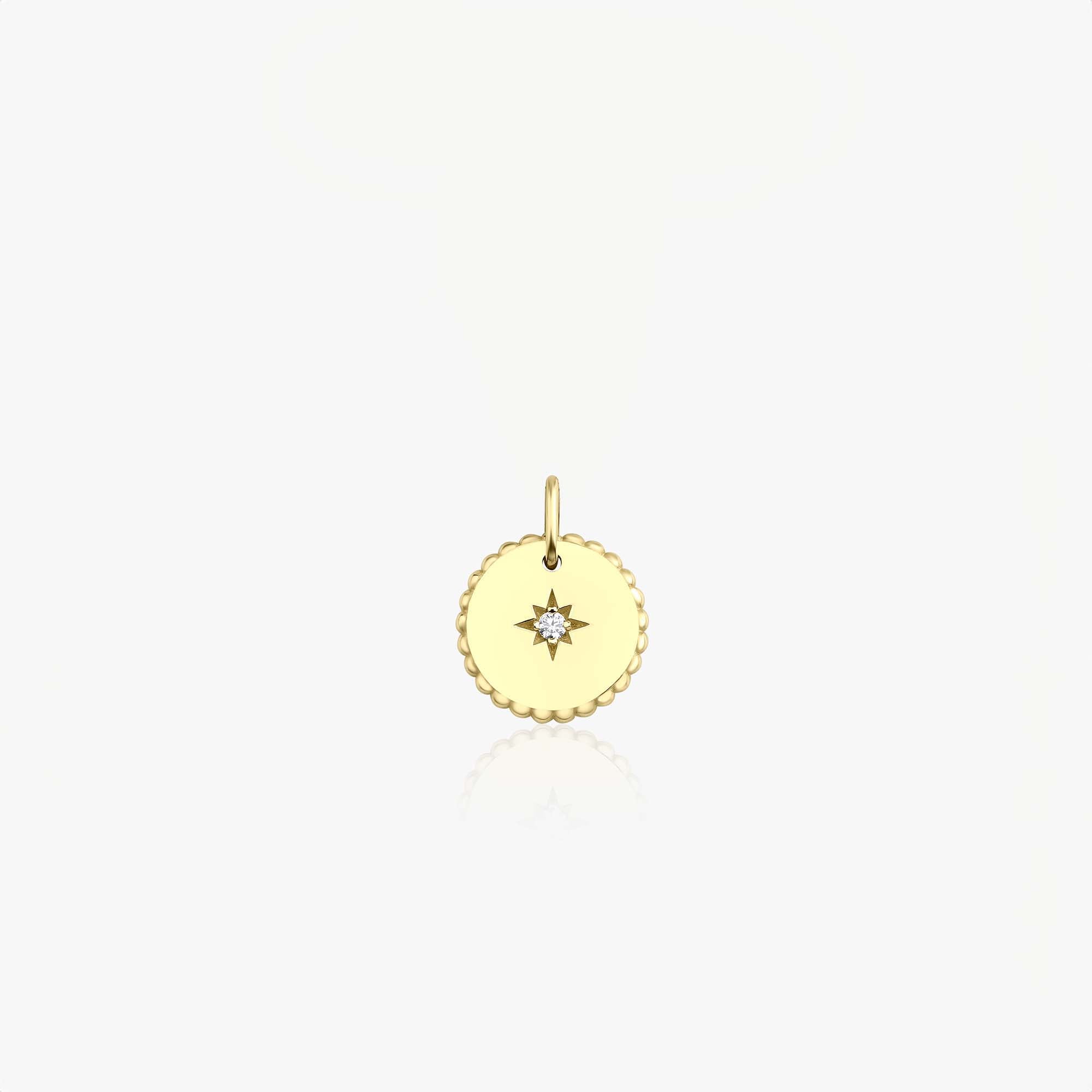 Mini Diamond Polaris Pendant in 14K Gold