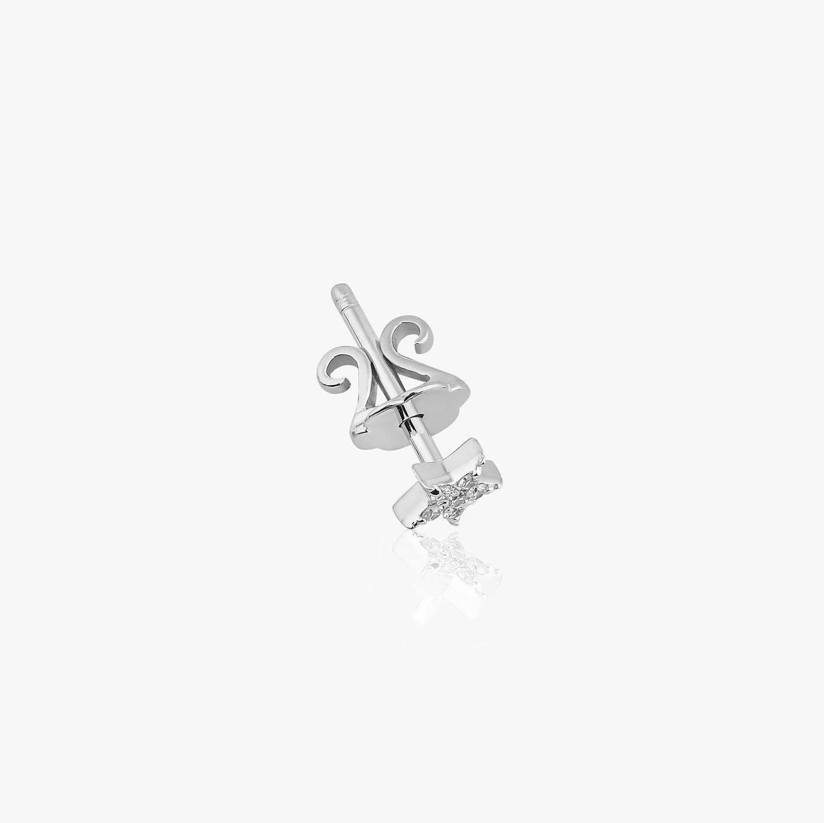 Single Mini Diamond Star Stud in 14K Gold