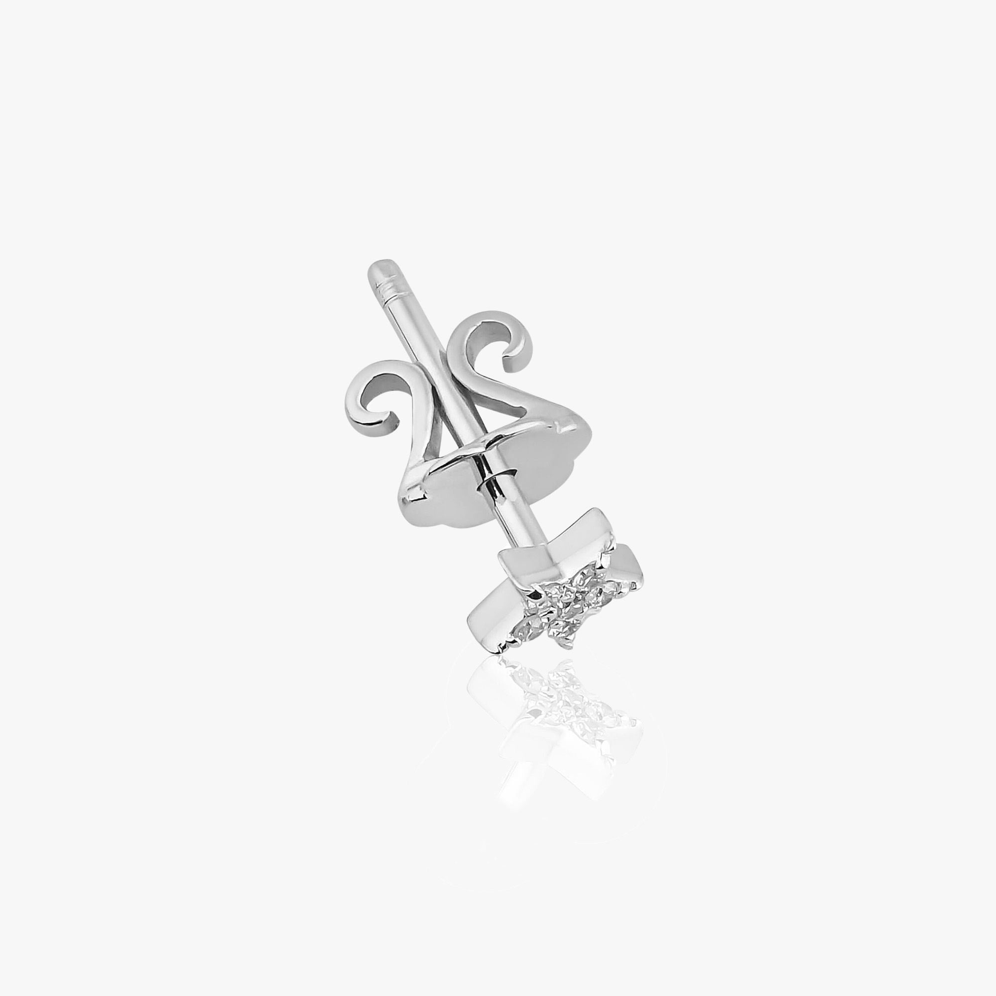 Mini Diamond Star Stud Earring in 14K Gold