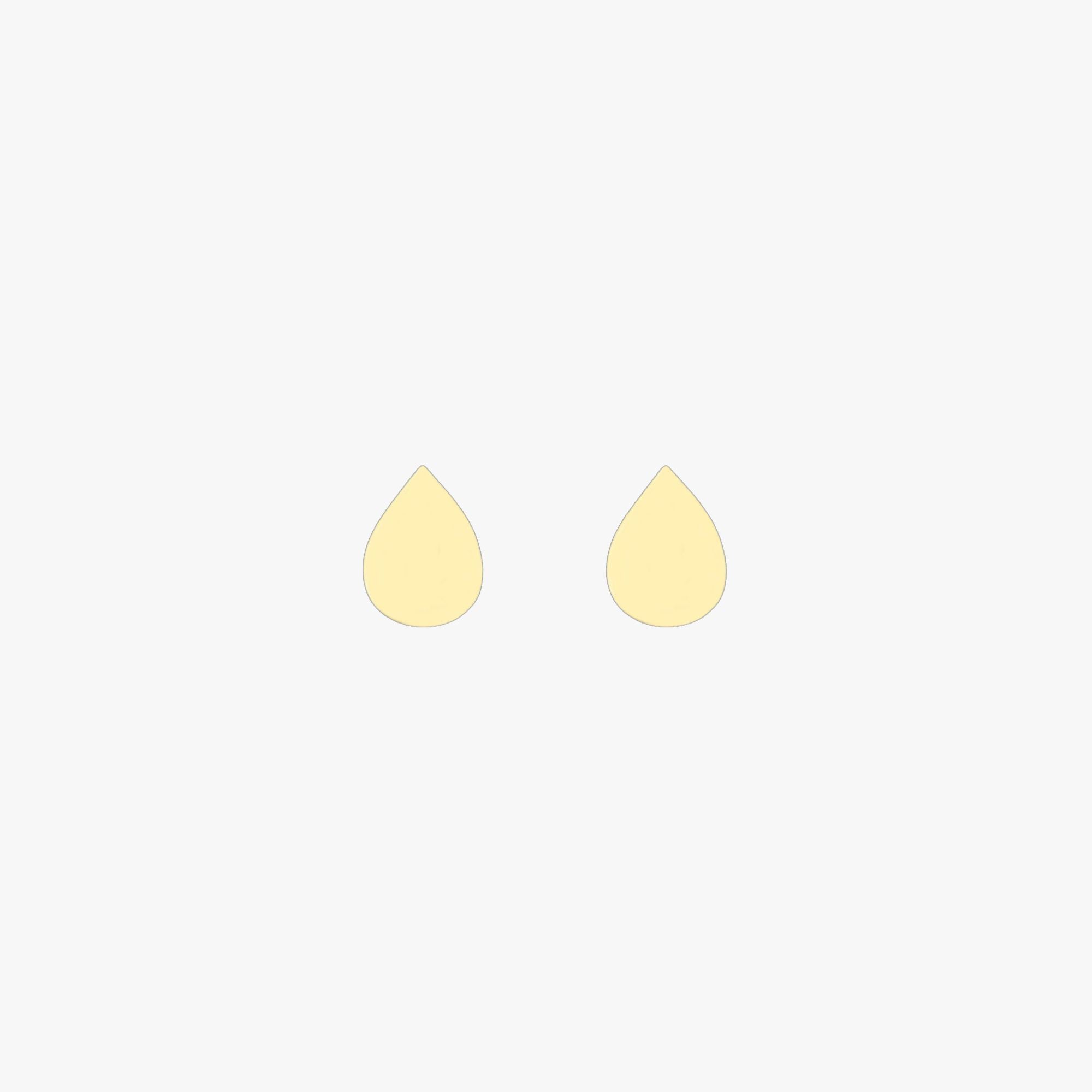 Mini Raindrop Studs in 14K Gold