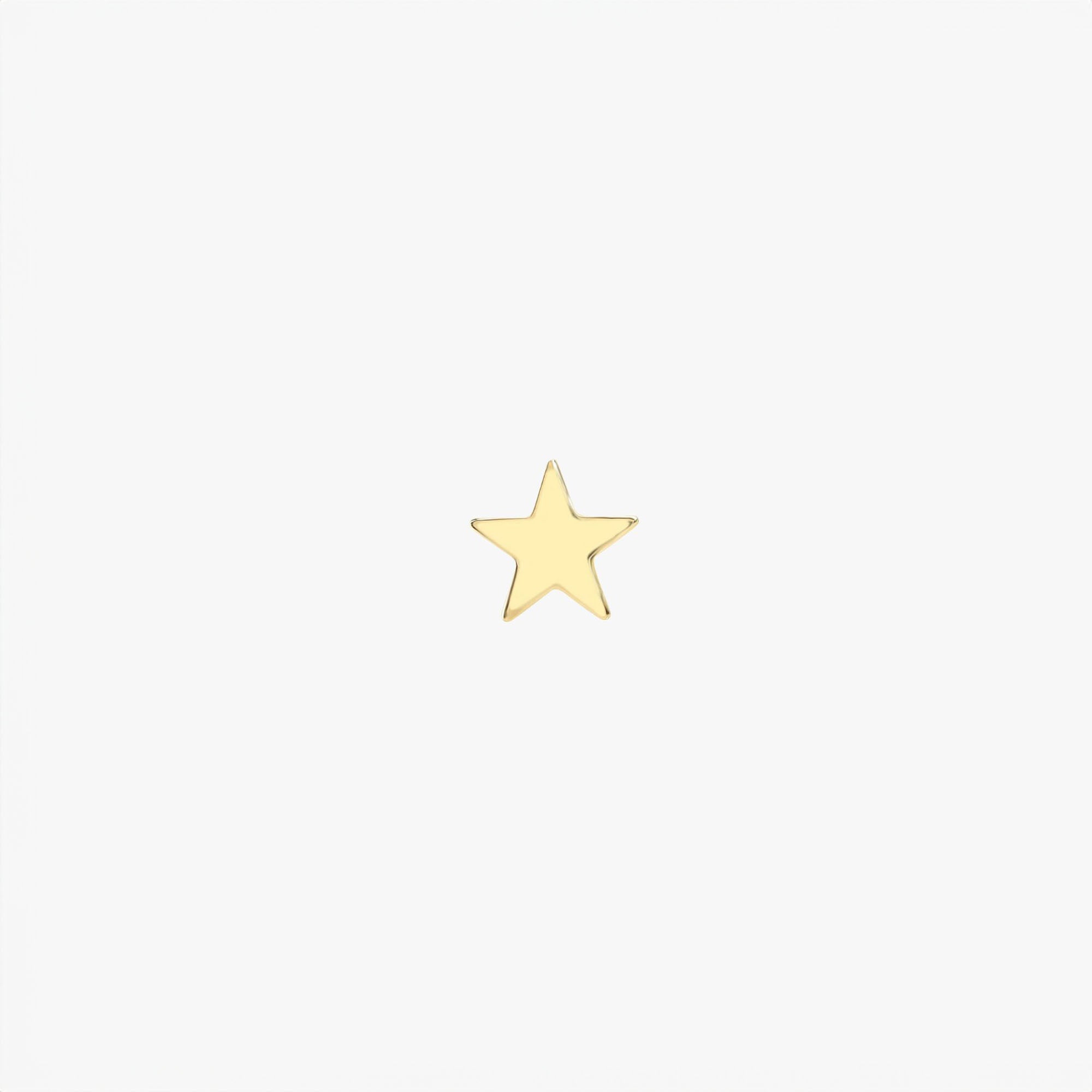 Single Star Stud in 14K Gold