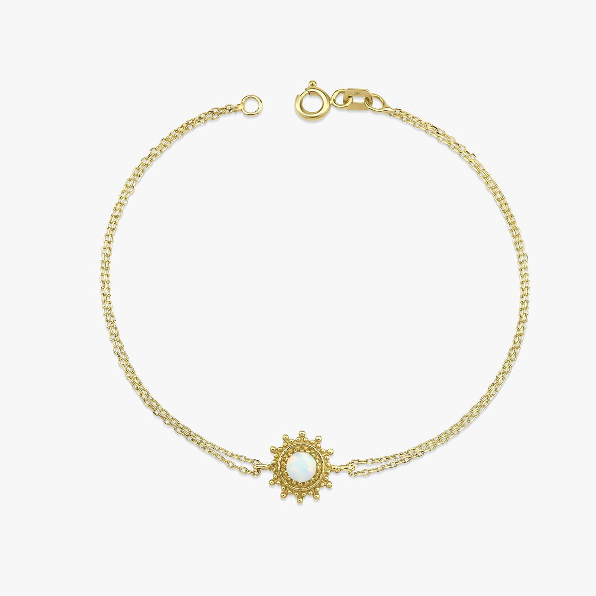 Opal Sun Bracelet in 14K Gold