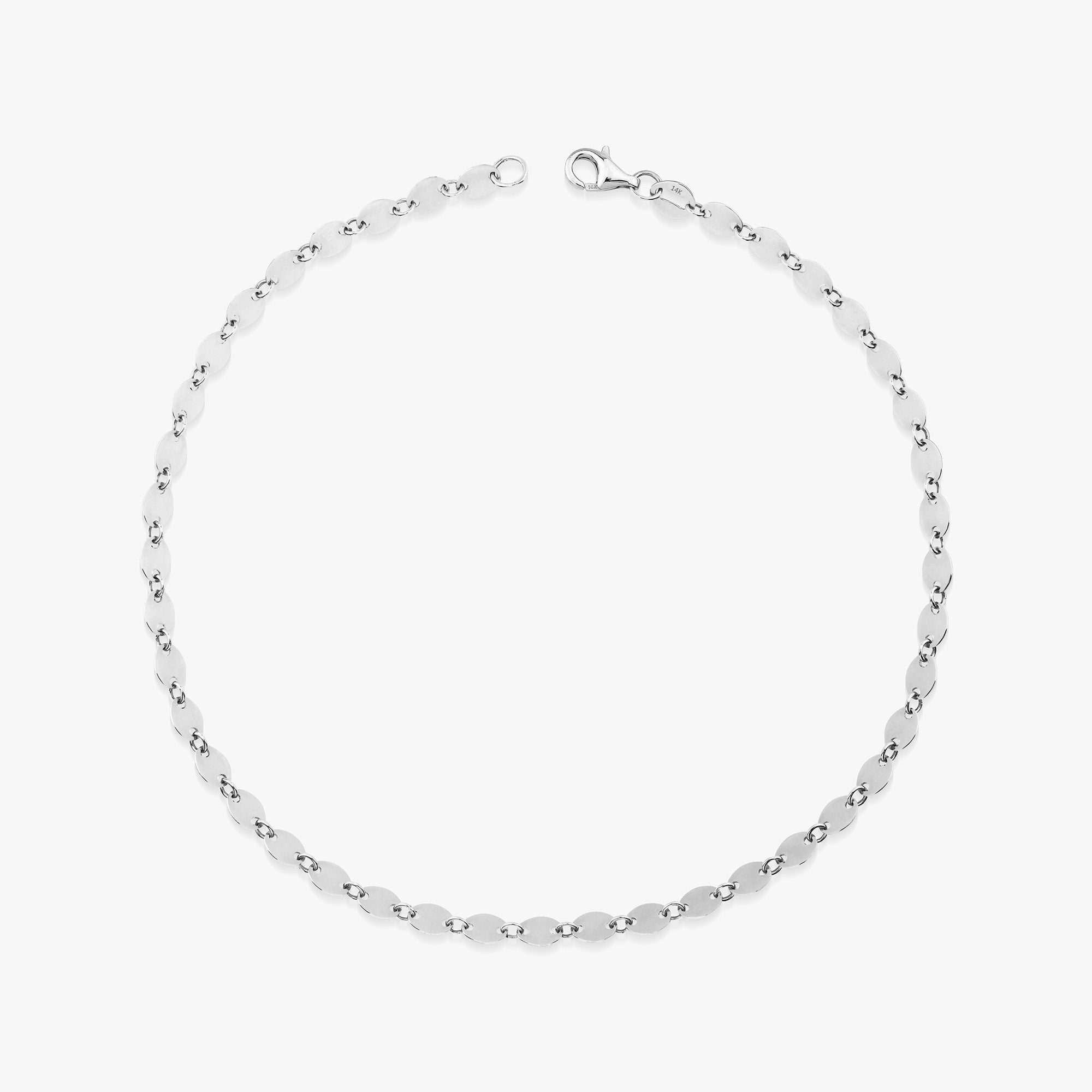 Oval Chain Anklet in 14K Gold