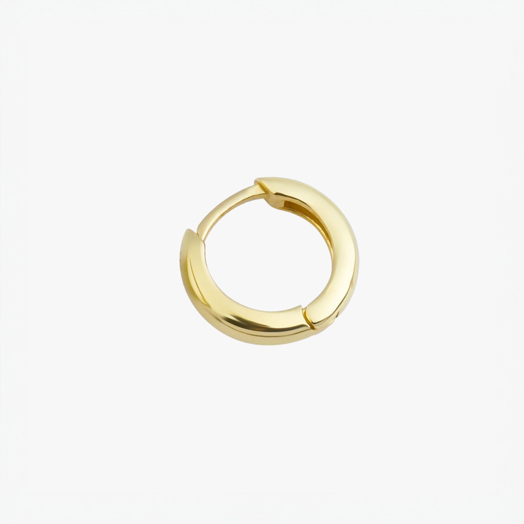 Single Modern Plain Hoop(s) in 14K Gold