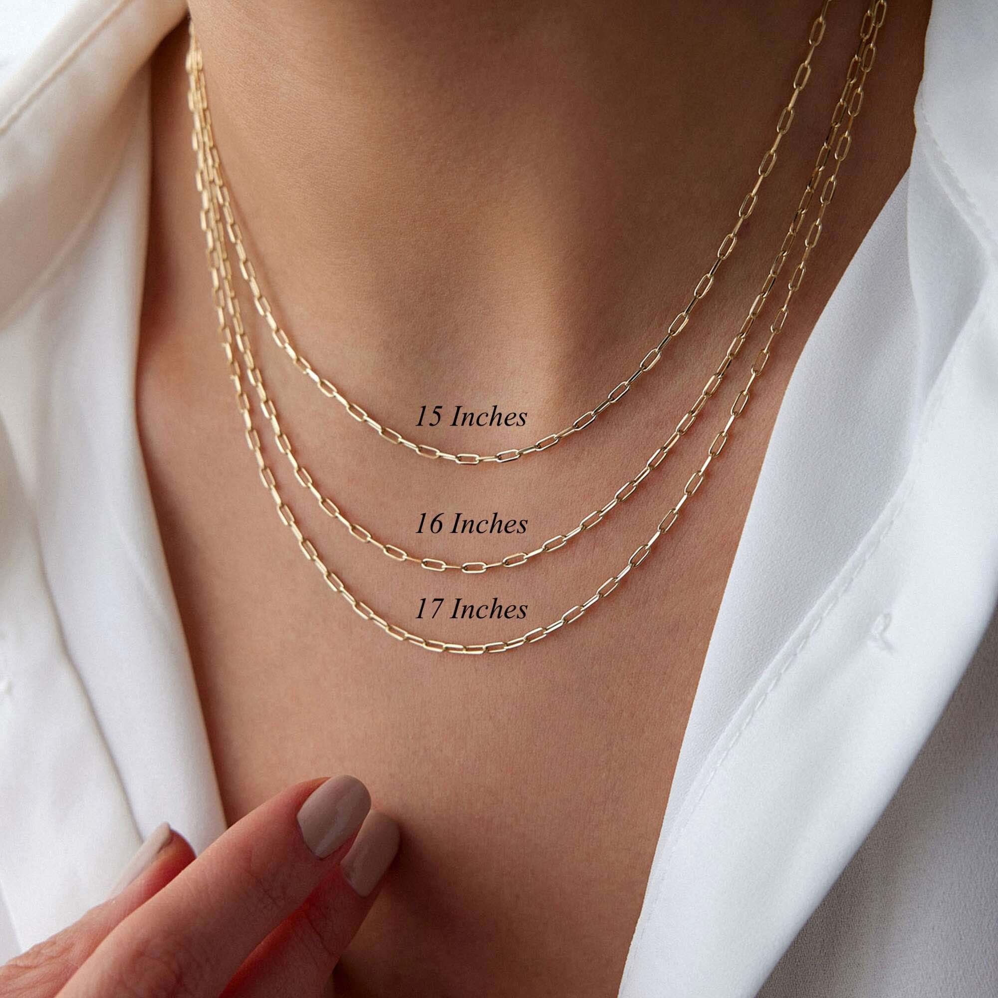 Minimal Paperclip Chain in 14K Gold