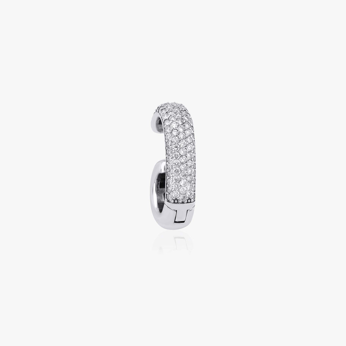 Pave Diamond Ear Cuff Earring in 14K Gold