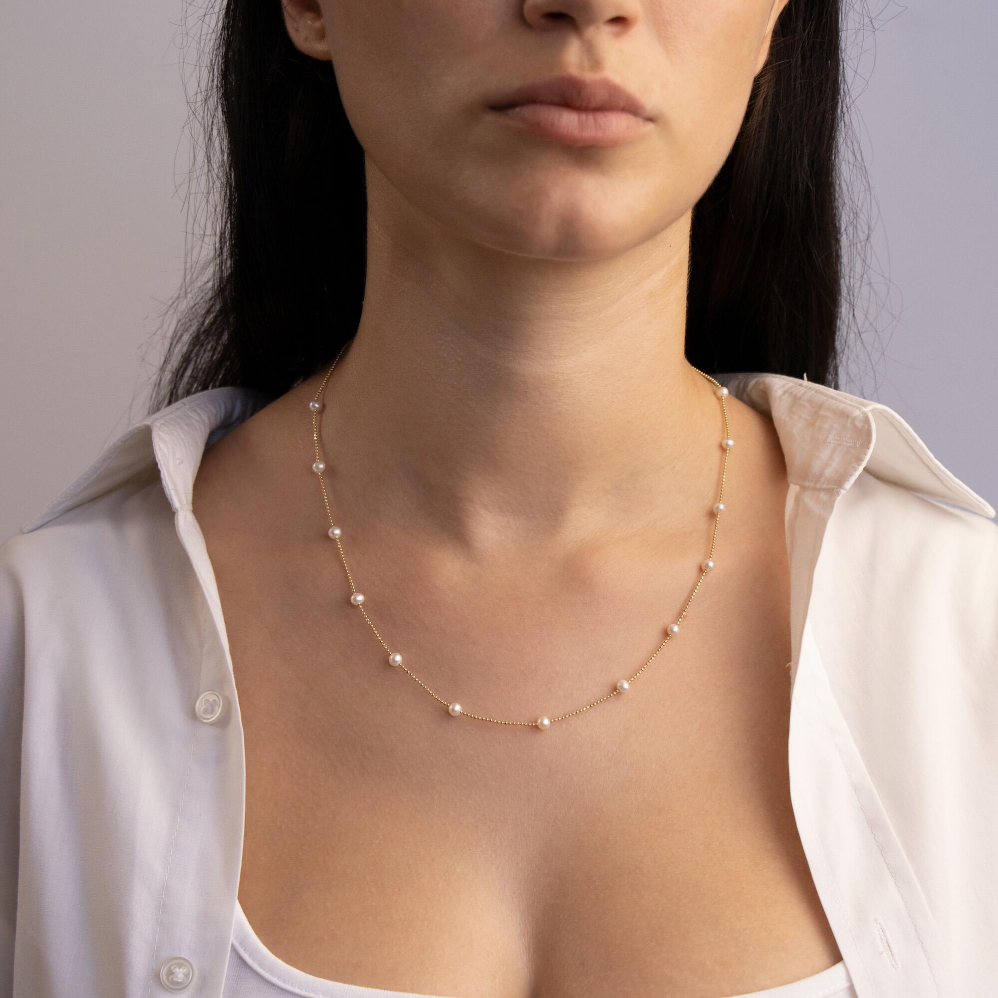 Pearl Station Necklace