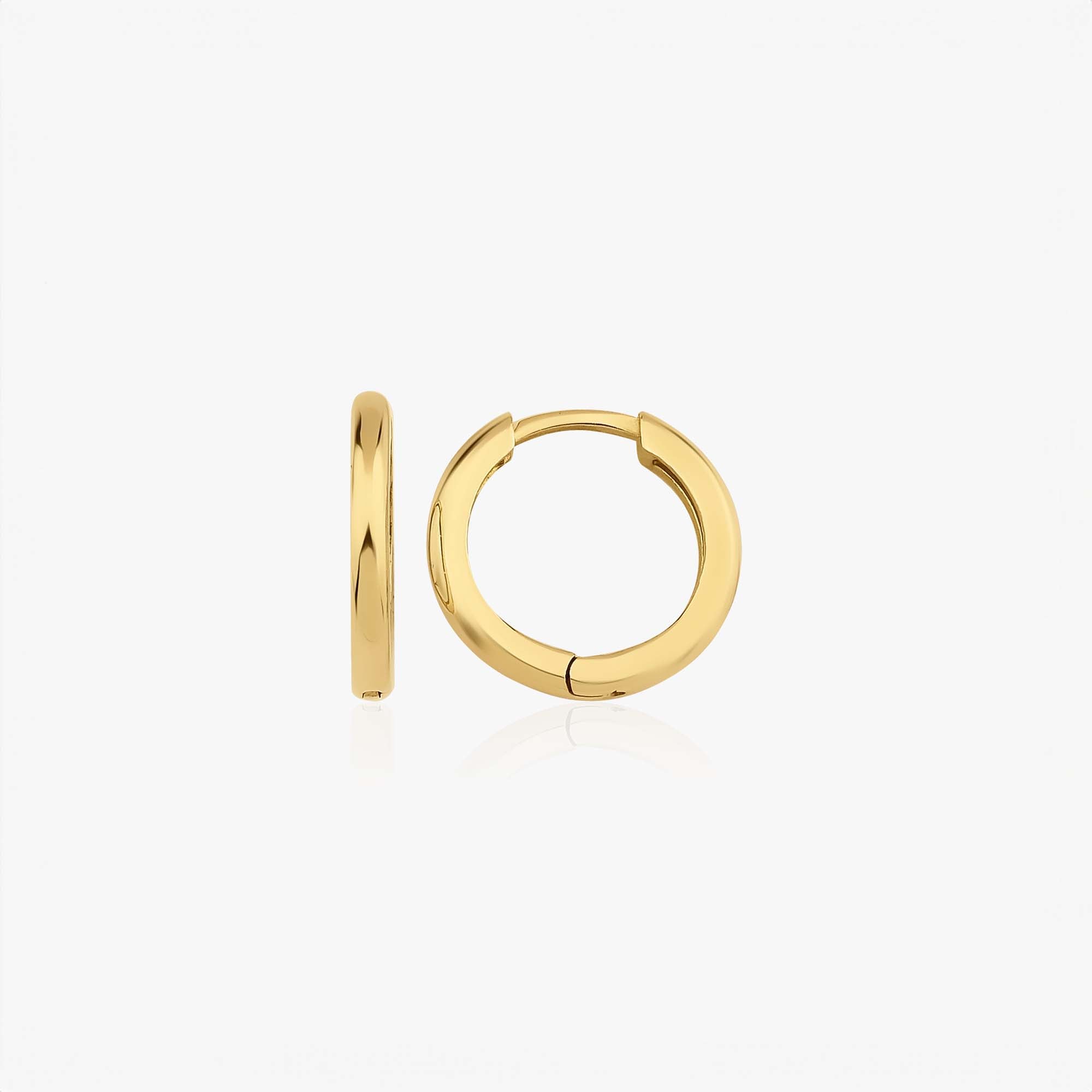 Minimal Plain Hoops in 14K Gold