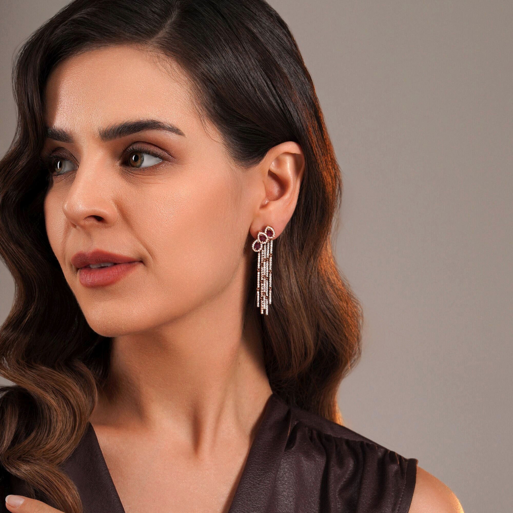 Eternal Ruby and Diamond Earrings in 18K Gold