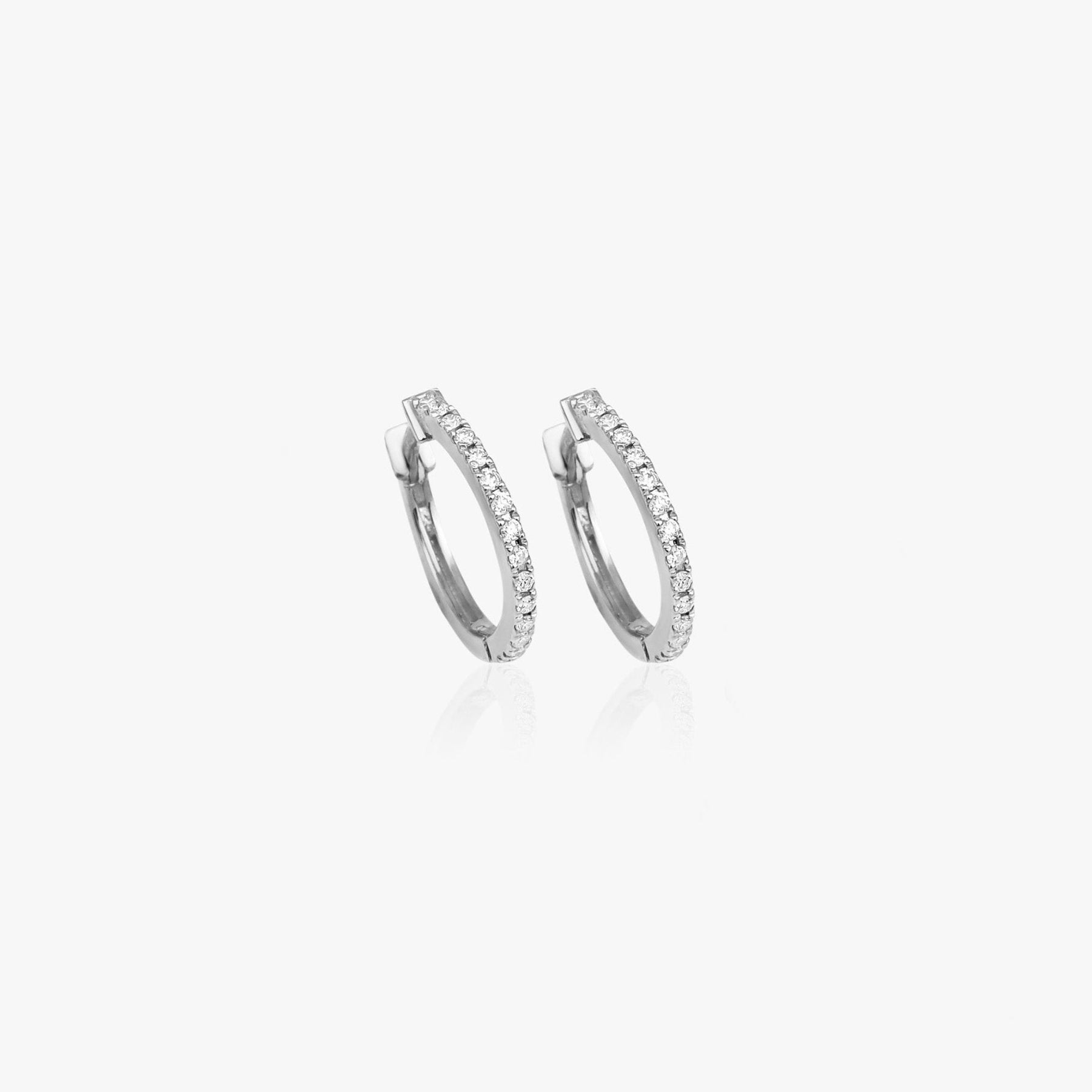 Small Diamond Huggies in 14K Gold