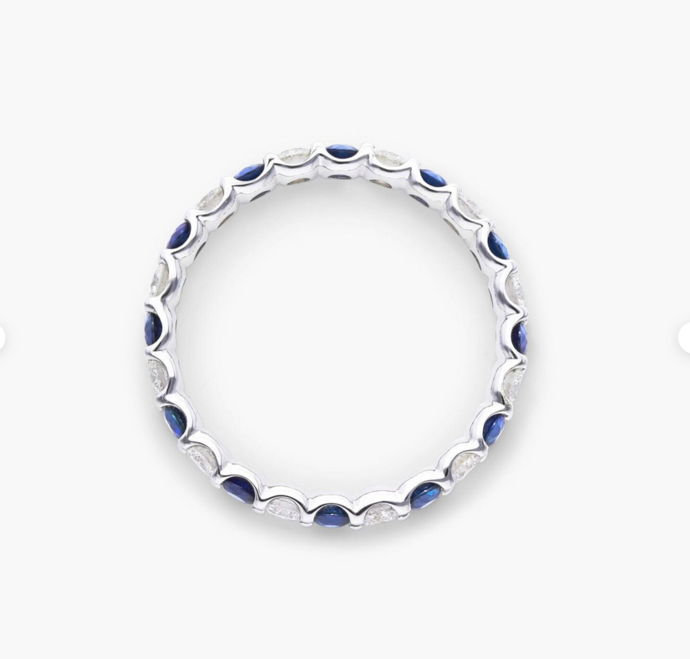 Two Blue Sapphire and Diamond Rings For Anthony, all made in 14K White Gold Further Details in the Description