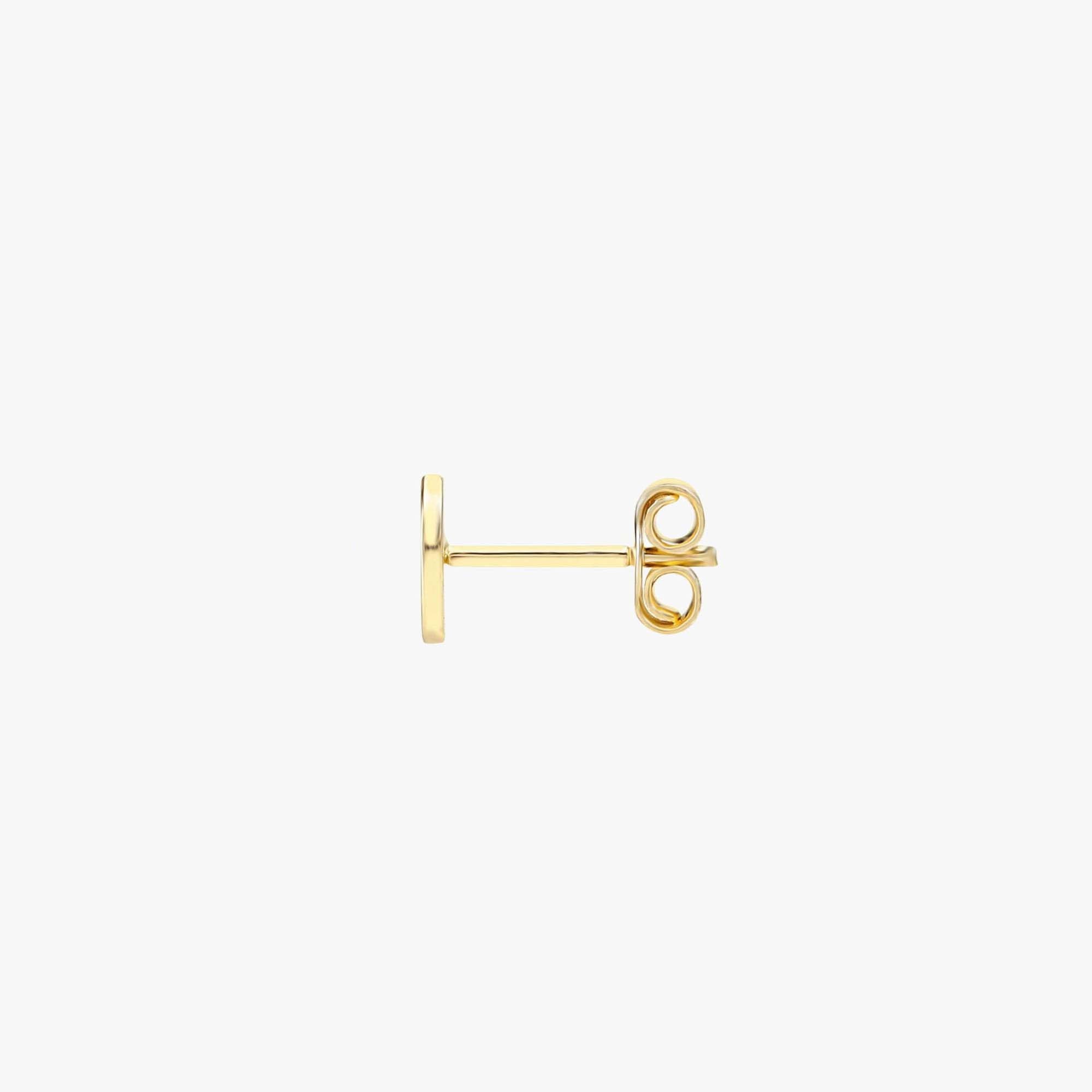 Single Mini Marquise Stud in 14K Gold