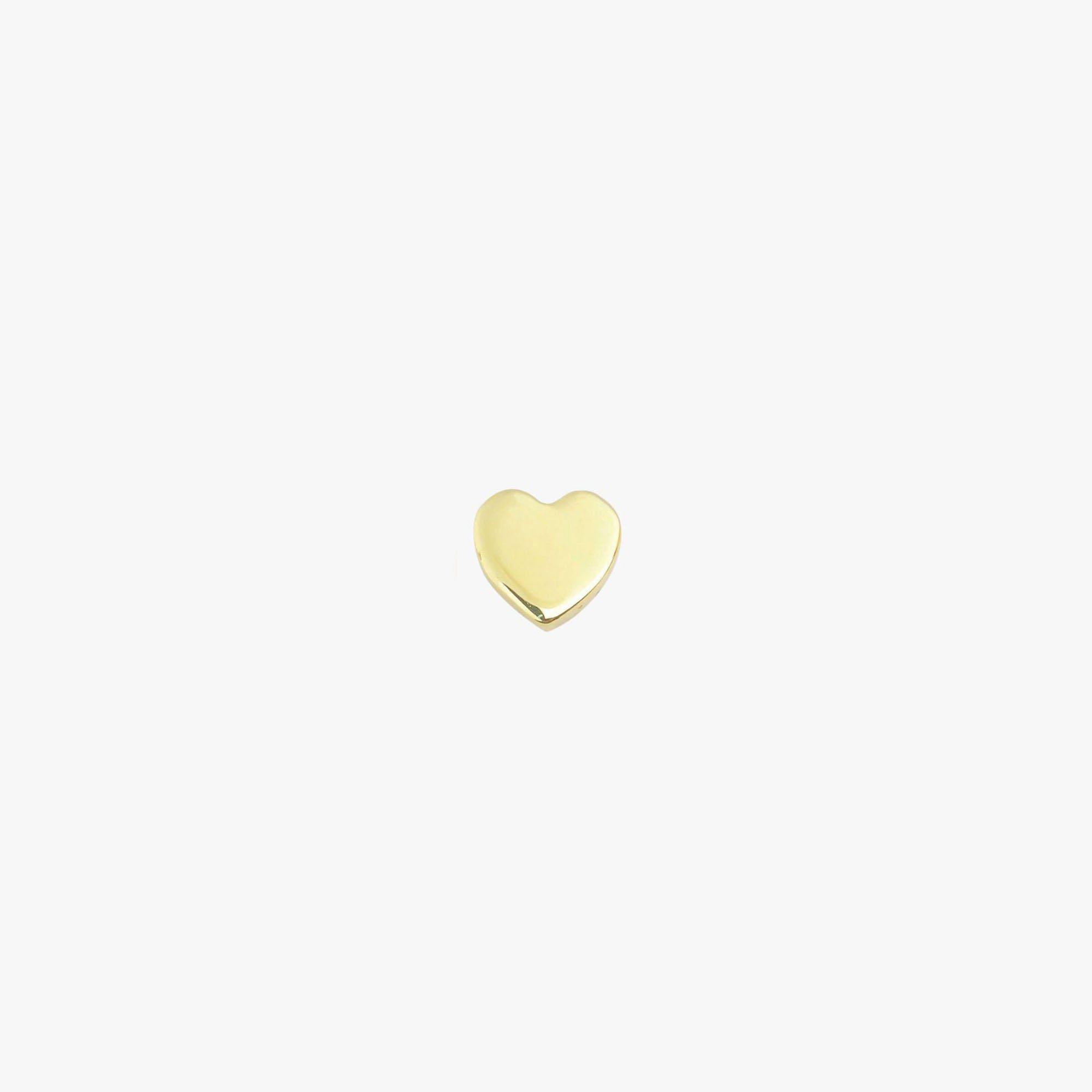 Single Heart Stud in 14K Gold / Mini Heart
