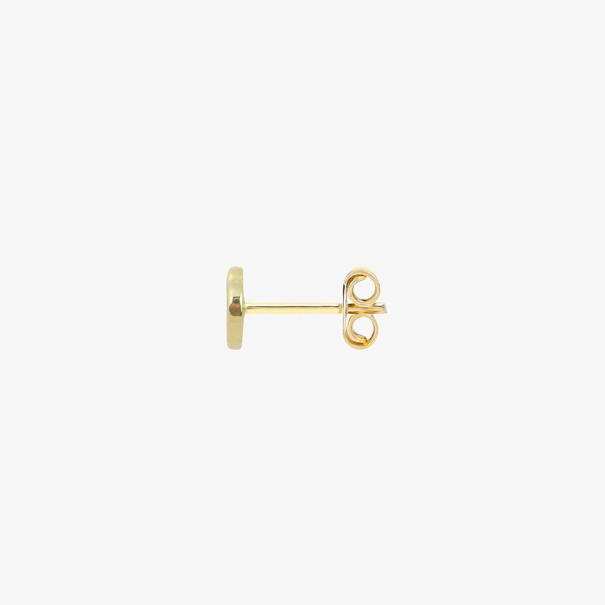 Single Heart Stud in 14K Gold / Mini Heart