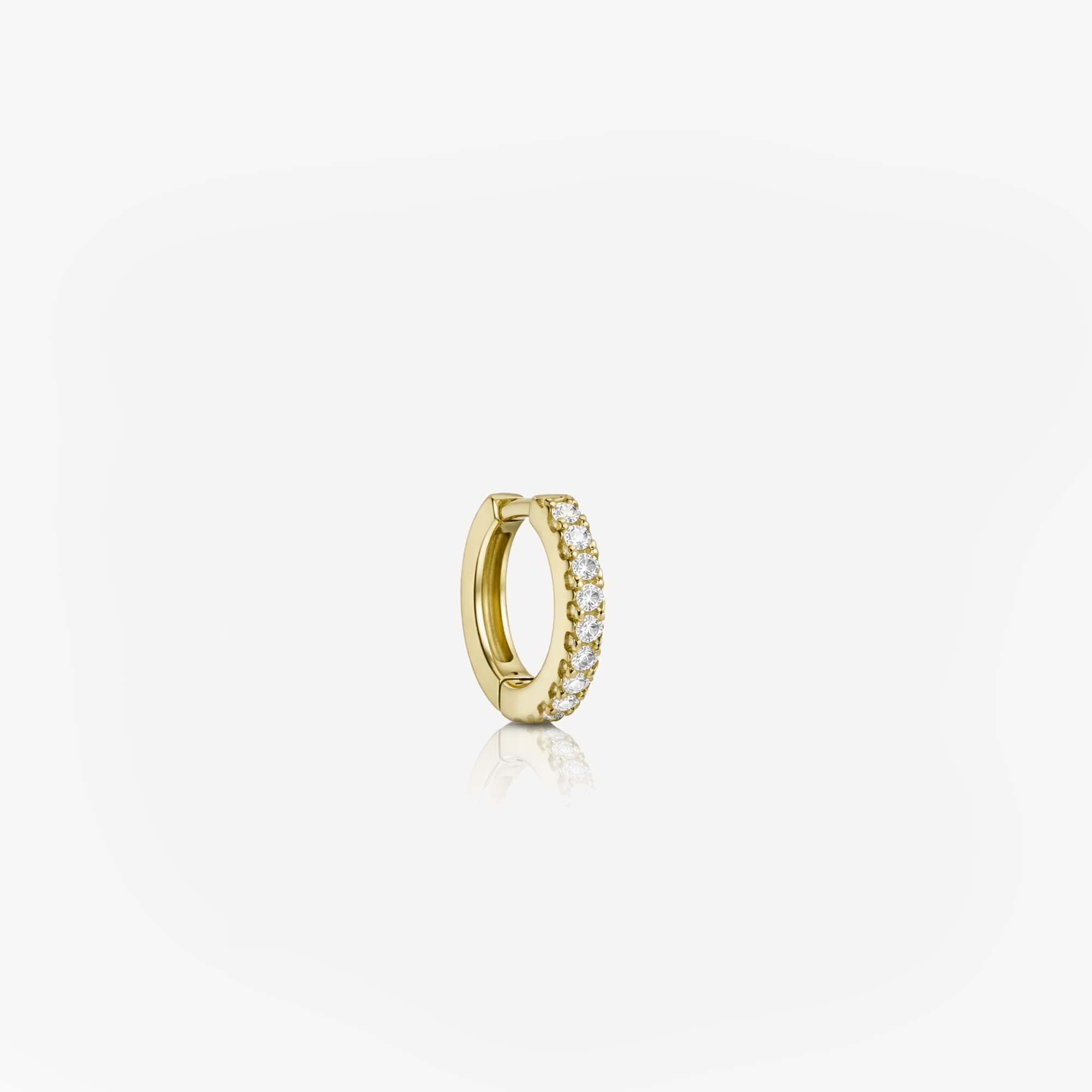 Single Mini Diamond Hoop in 14K Gold