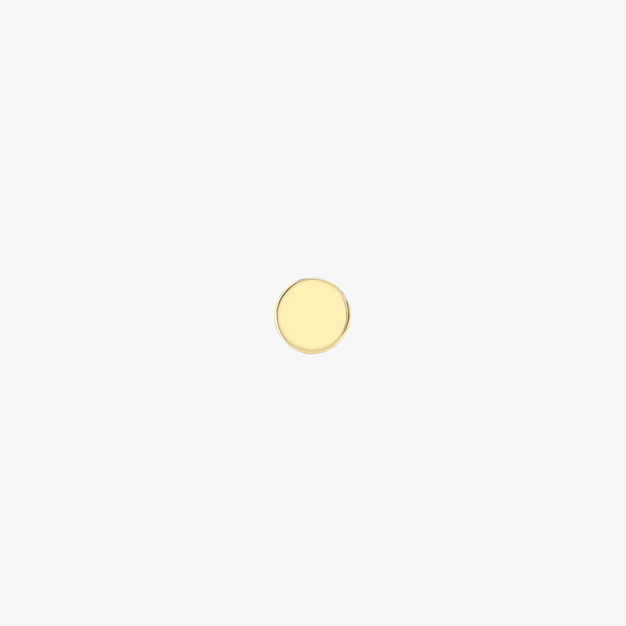Single Mini Circle Stud in 14K Gold