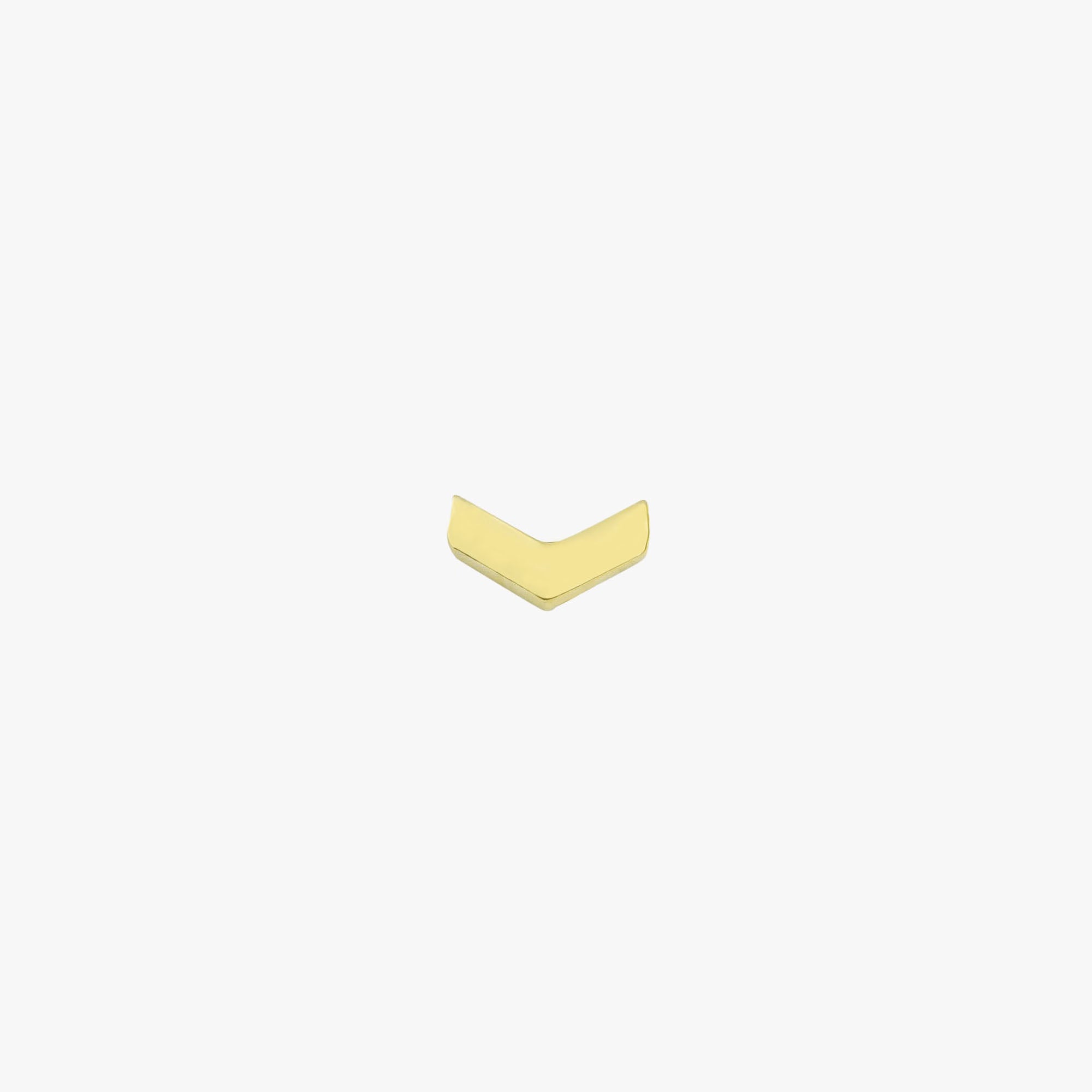 Single Mini Chevron Stud in 14K Gold