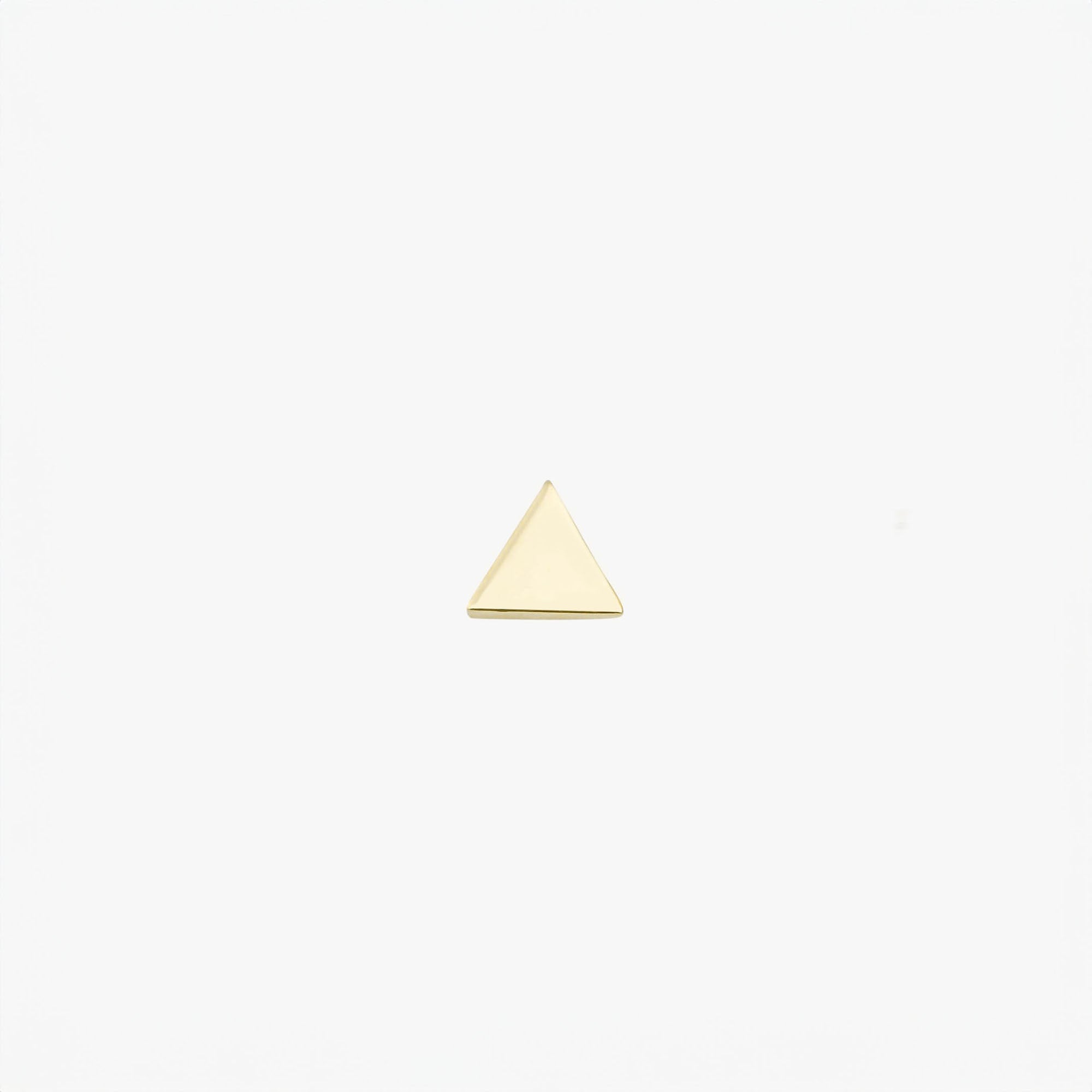 Single Triangle Stud in 14K Gold