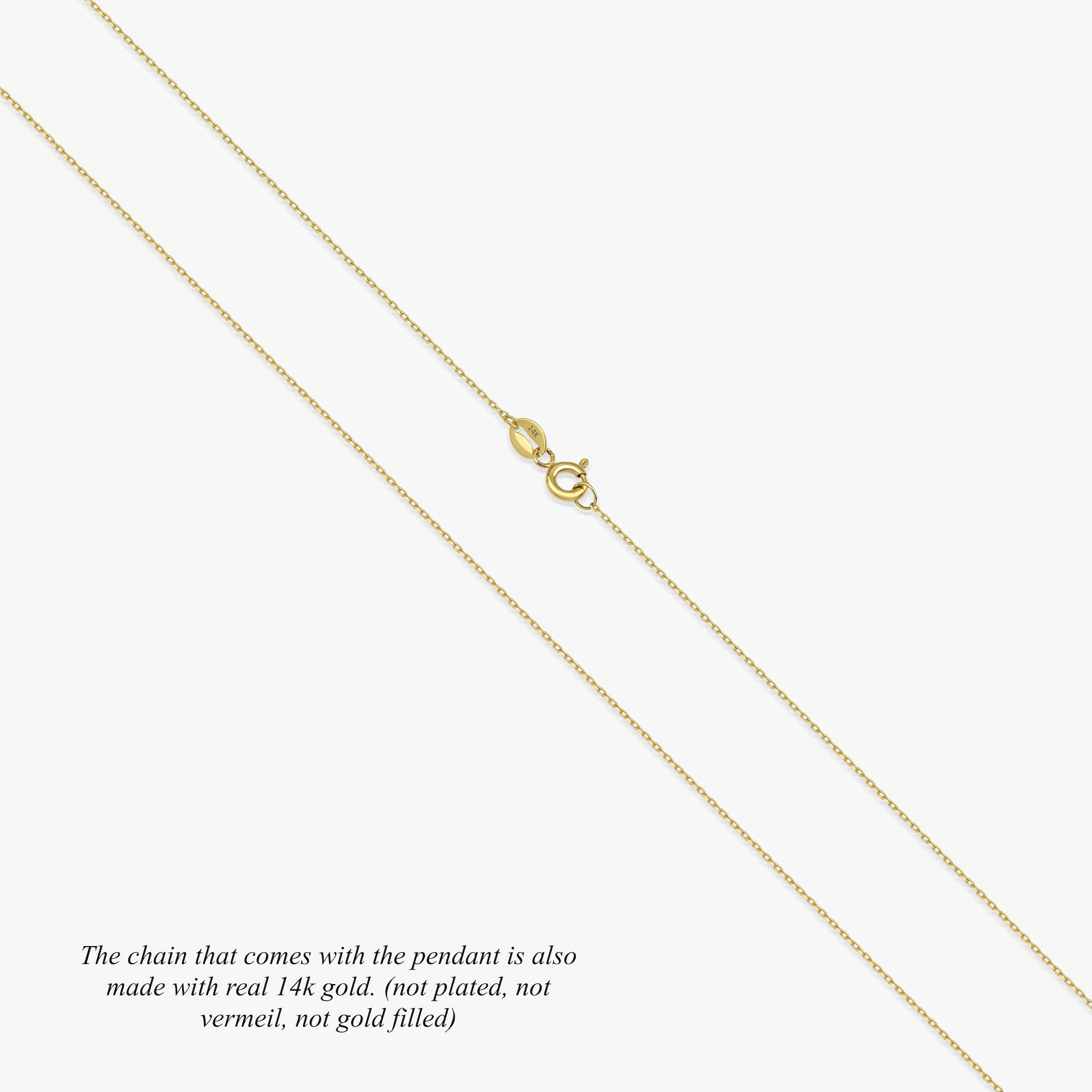 Mini Inlaid Diamond Ocean Blue Heart Necklace in 14K Gold
