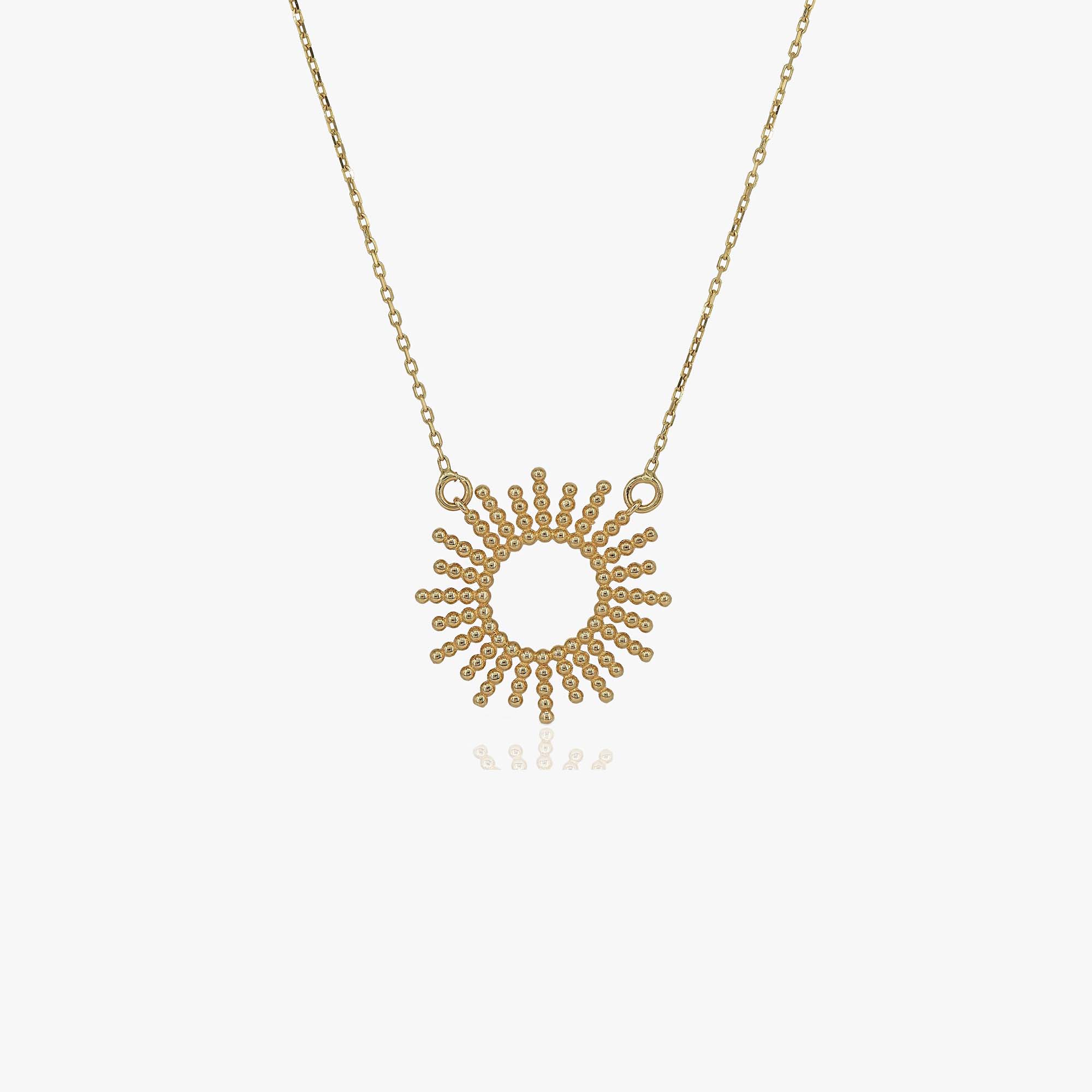 Sunburst Necklace in 14K Gold