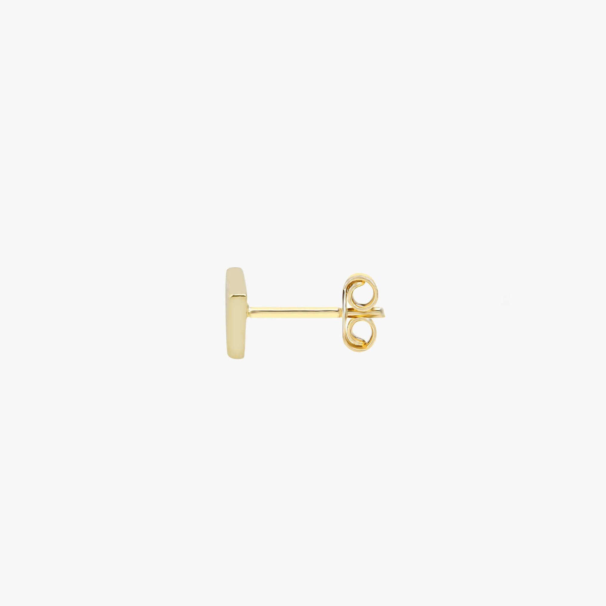 Single Triangle Stud in 14K Gold