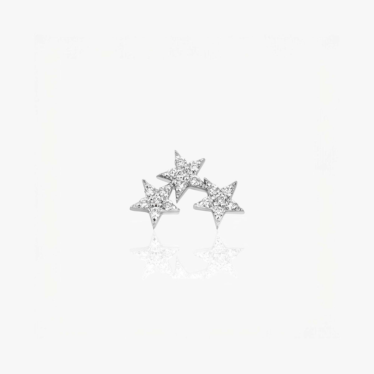 Single Celestial Star Group Stud in 14K Gold