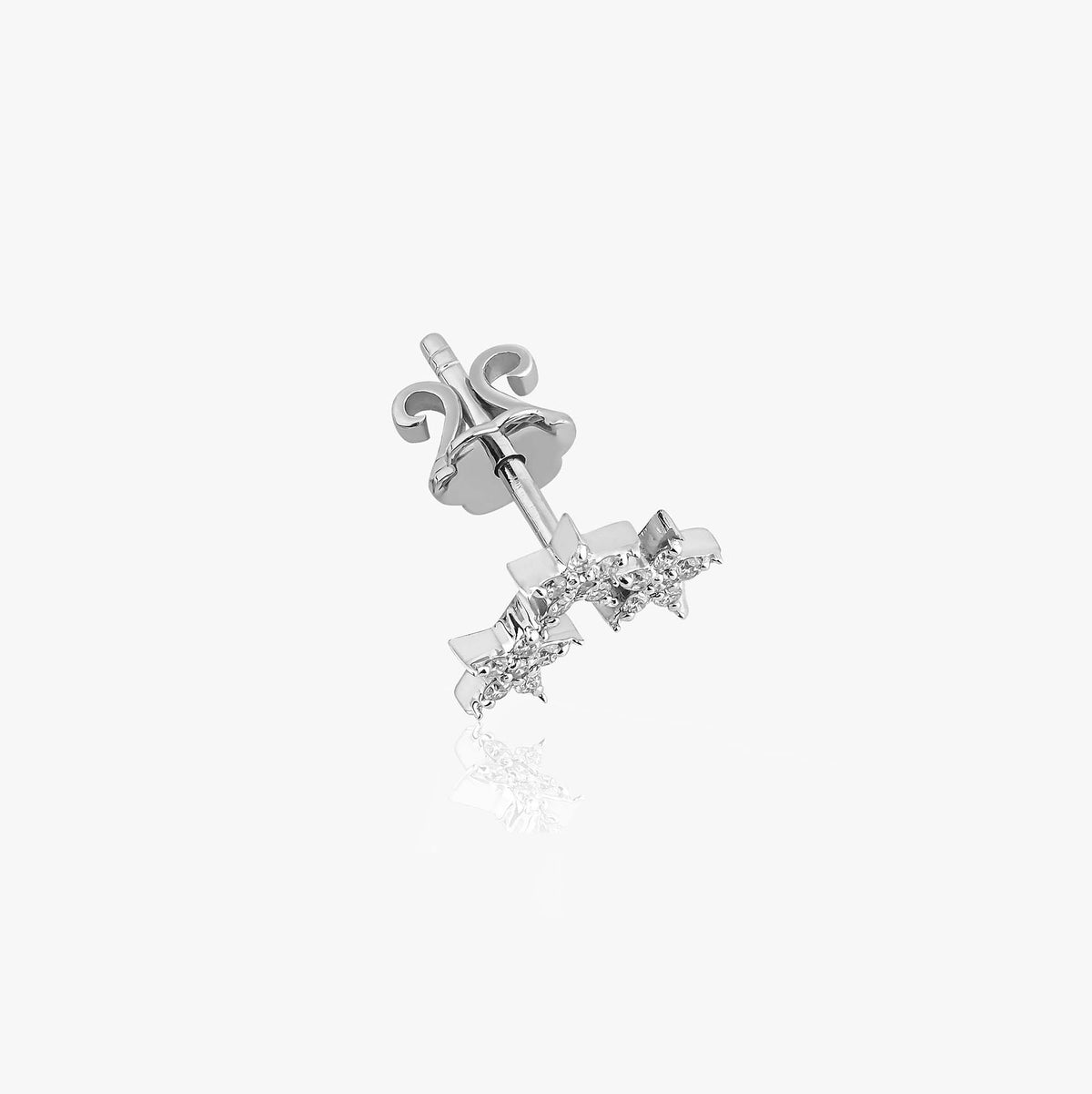 Single Celestial Star Group Stud in 14K Gold