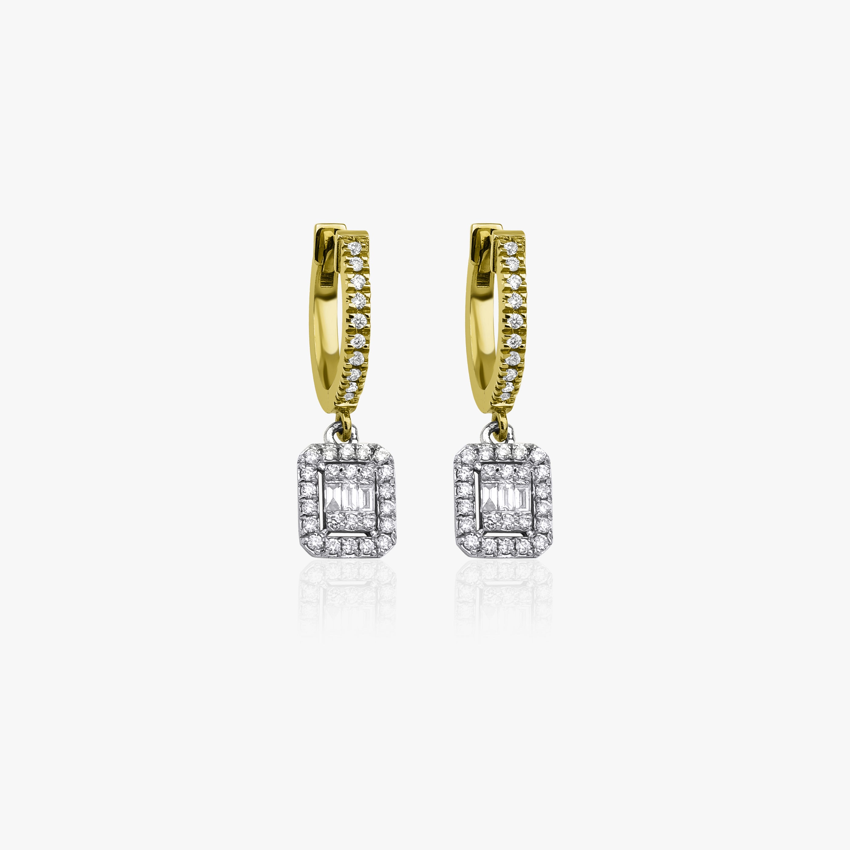 Diamond Dangle Earrings in 14K Gold