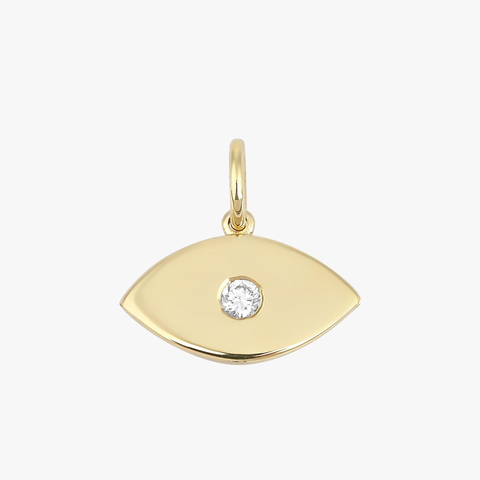Diamond Evil Eye Pendant Necklace in 14K Gold