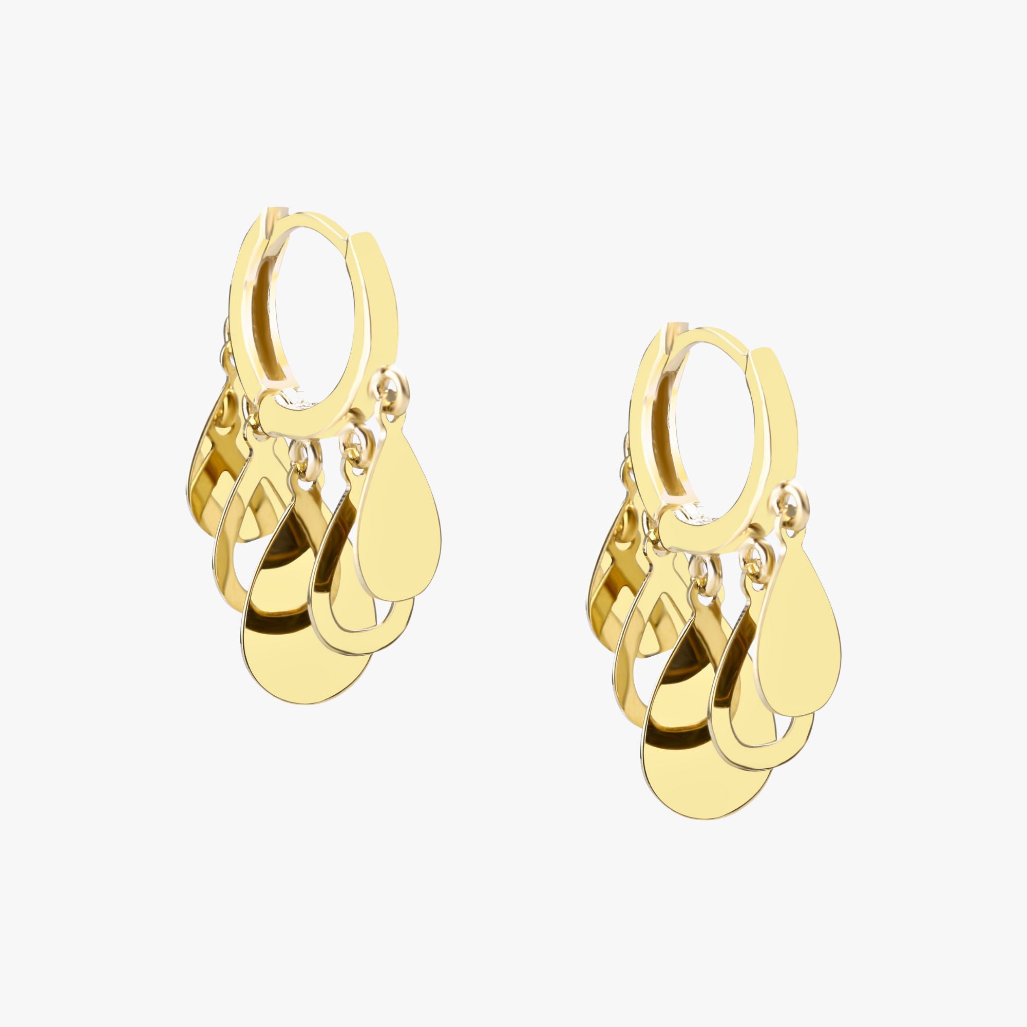 Dangle Drop Earrings in 14K Gold