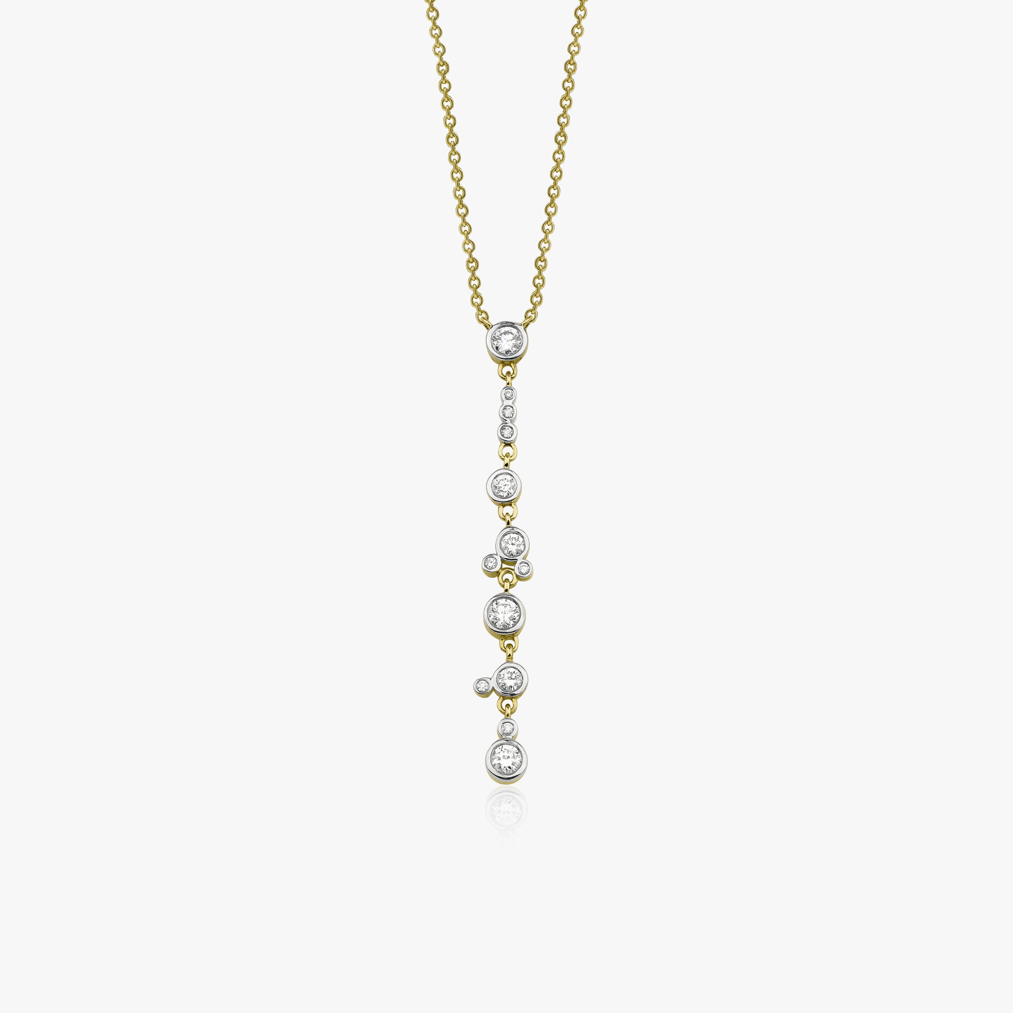 Diamond Lariat Necklace / WATERFALL