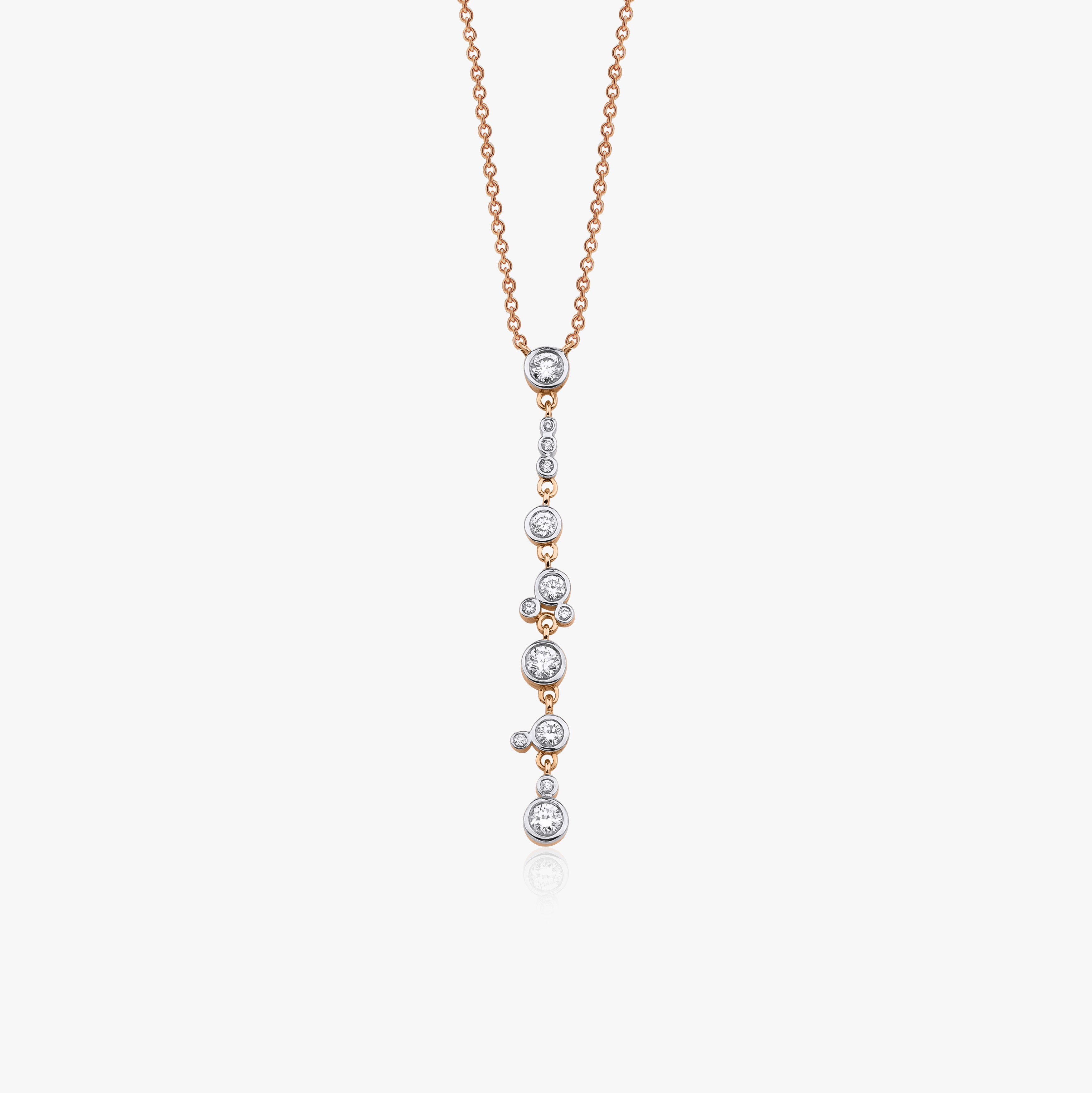 Diamond Lariat Necklace / WATERFALL