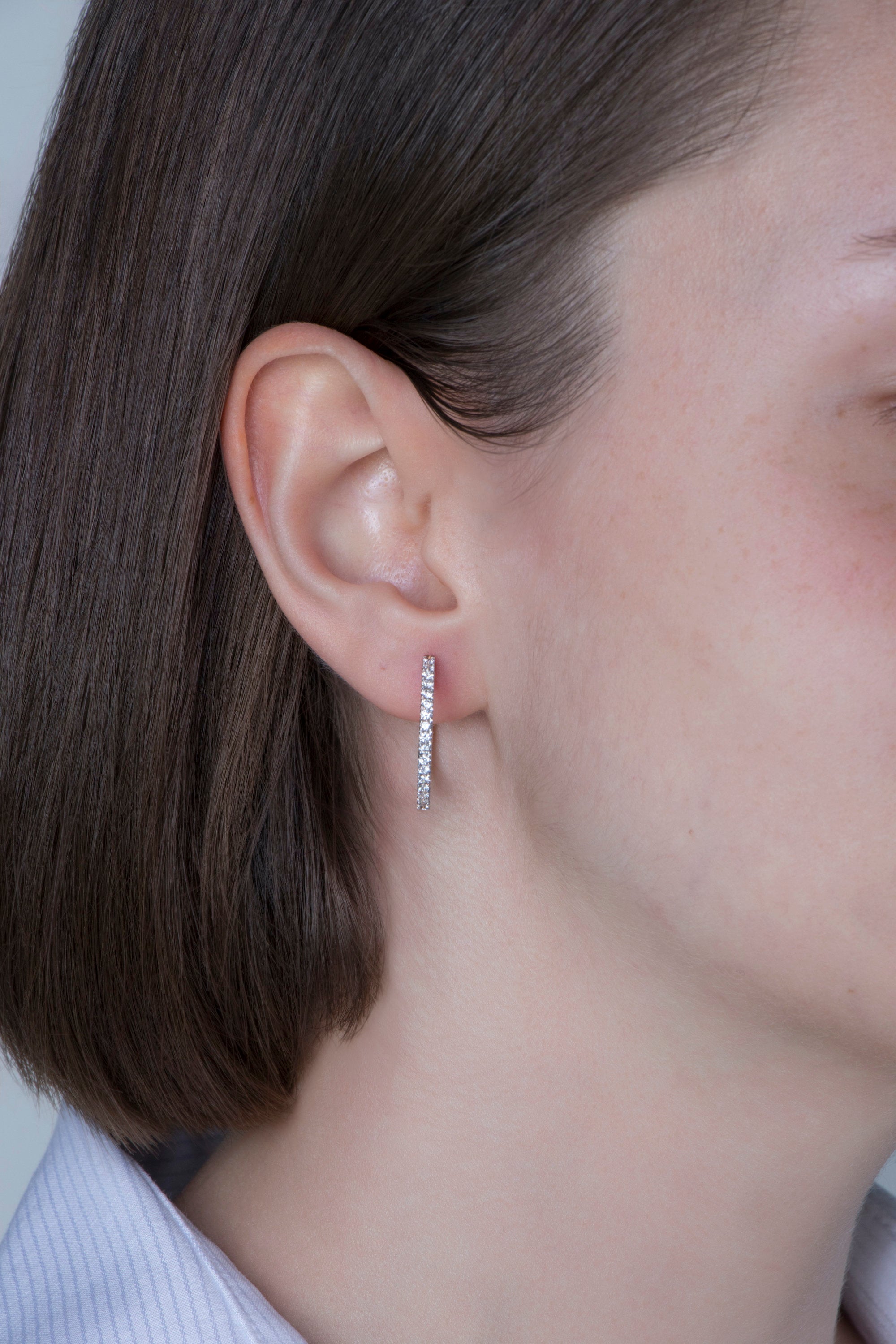 Extra Large Diamond Hoops in 14K Gold