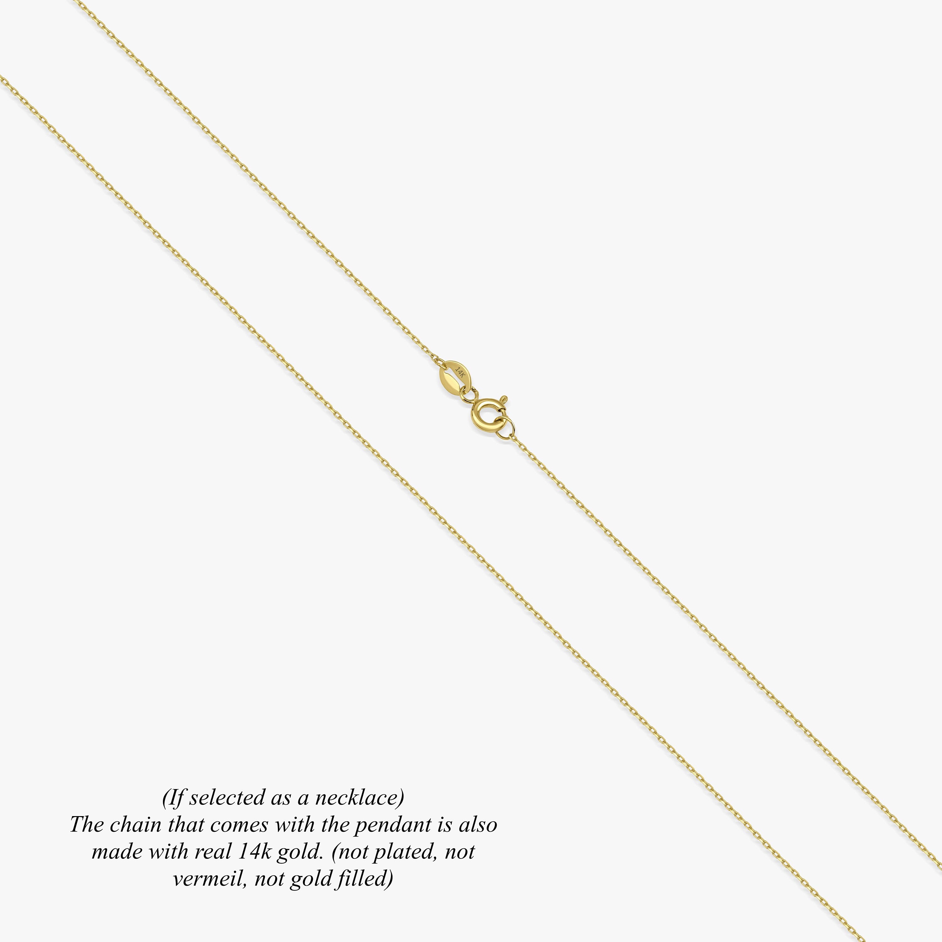 Glitter Butterfly Necklace in 14K Gold