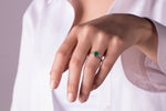 14K Gold Emerald and Diamond Ring