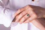 14K Gold Emerald and Diamond Ring