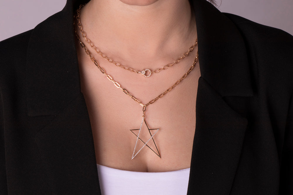 Diamond Star Necklace / My Large Shinning Star